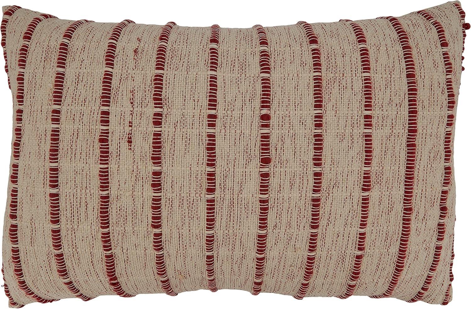 Saro Coralee Collection Striped Cotton Pillow Cover