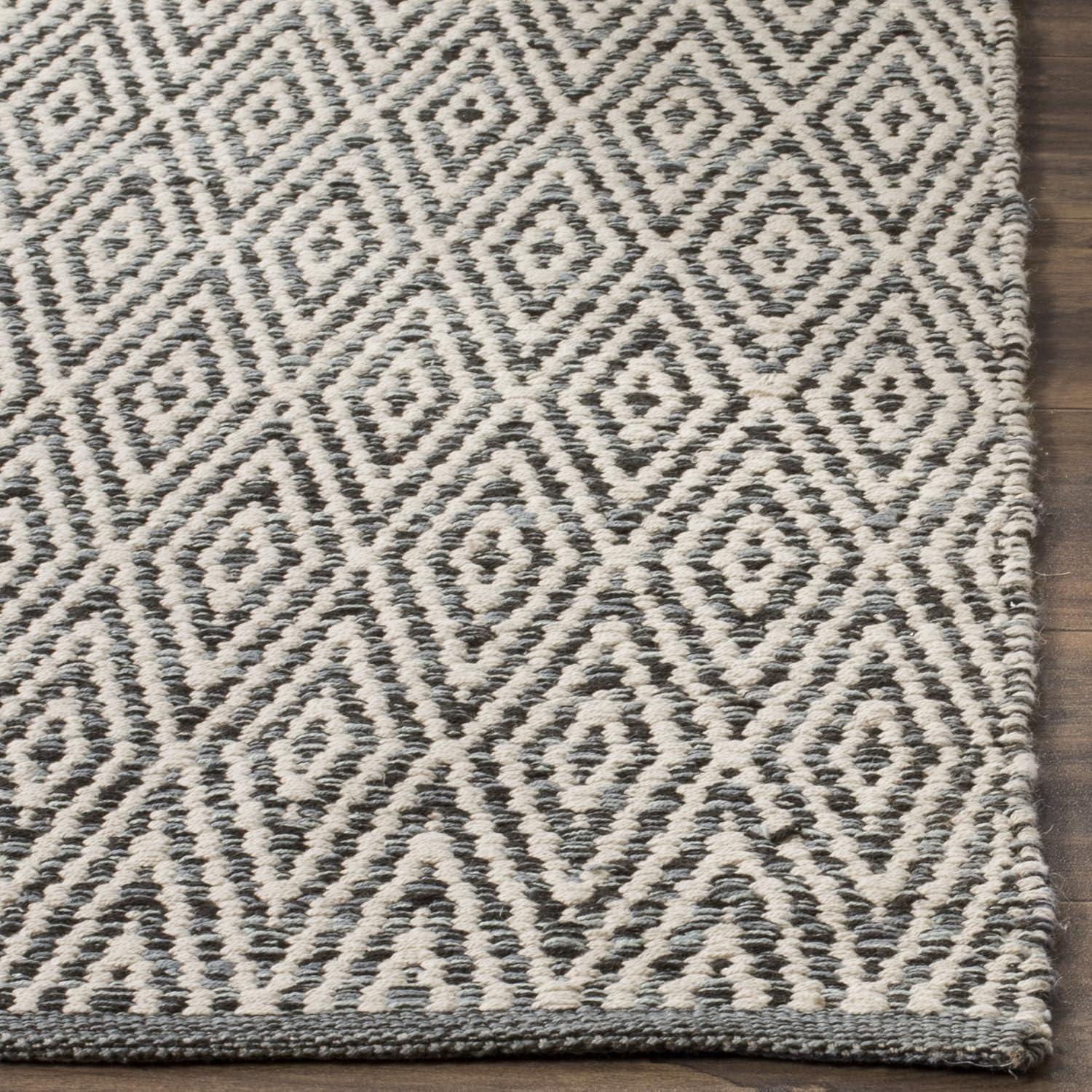 Montauk MTK414 Hand Woven Indoor Area Rug - Ivory/Dark Grey - 10'x14' - Safavieh