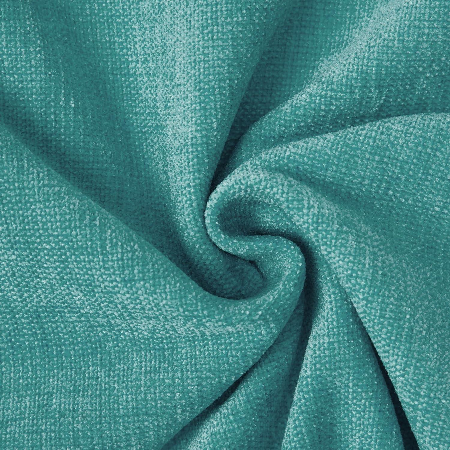 Teal Chenille 18x18 Euro Pillow Covers, Pack of 2