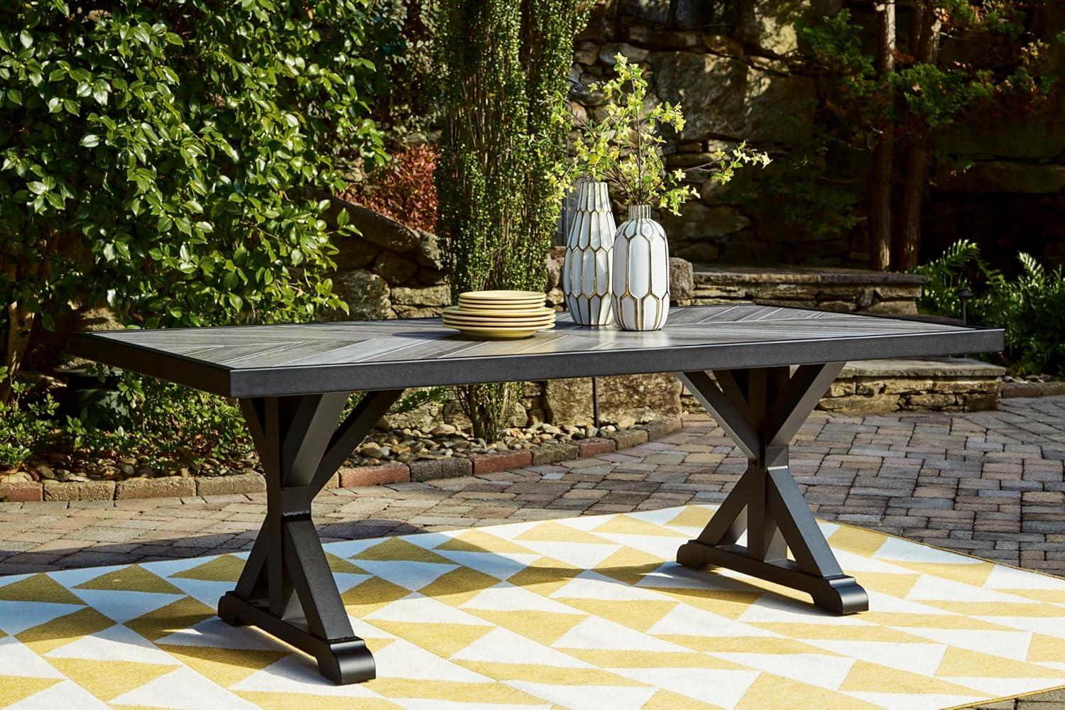 Ashley Furniture Beachcroft Black & Gray Outdoor Dining Table