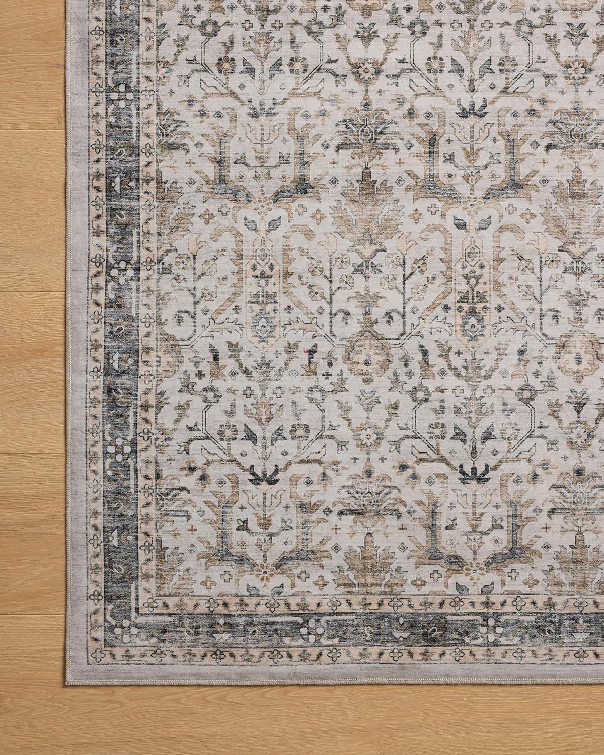 Loloi Anniston Ivory / Stone Machine Washable Area Rug