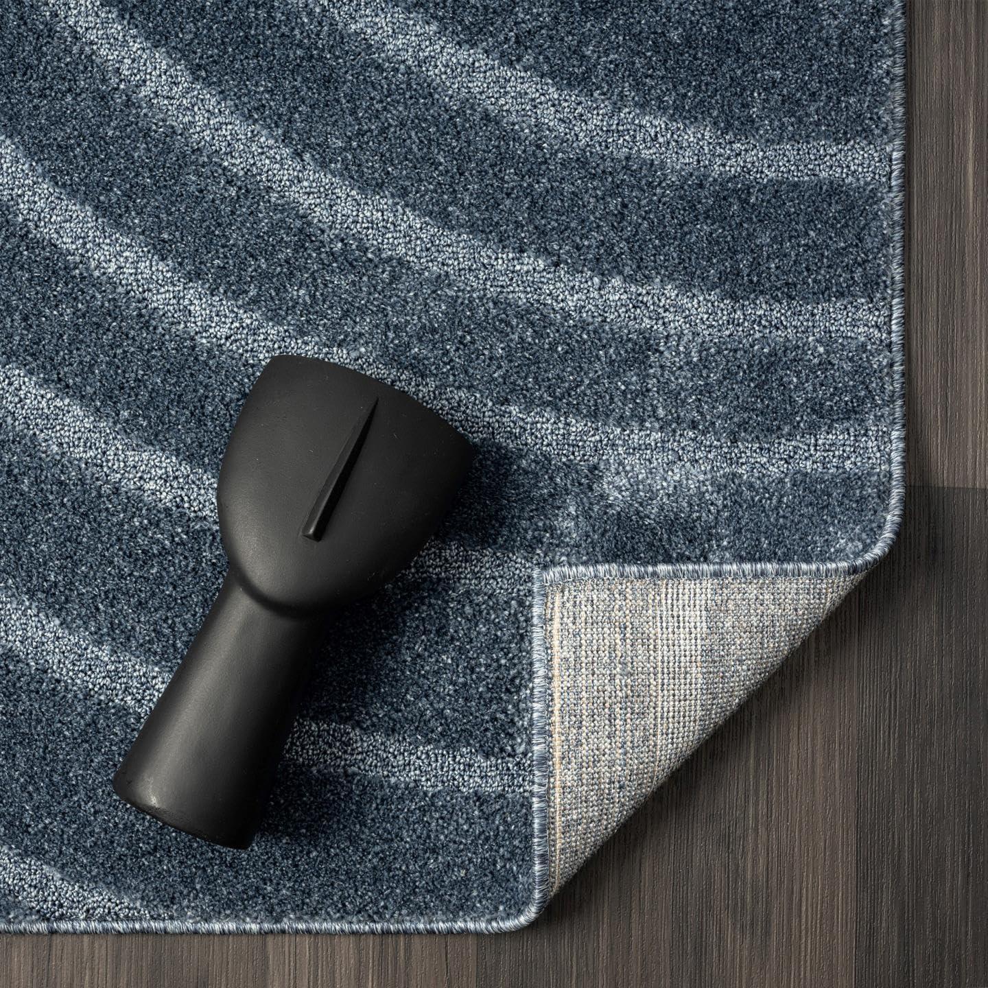 Luxe Weavers Modern Geometric Wave Anthracite 8x10 Area Rug