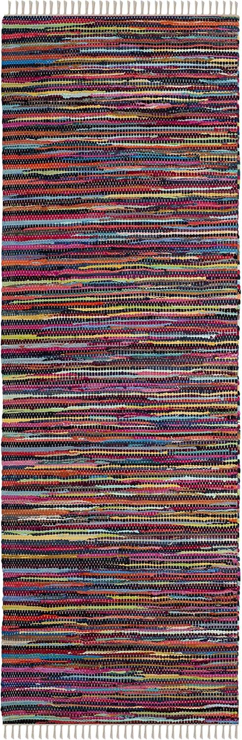 Rag Rug RAR128 Hand Woven Indoor Runner Rug - Multi - 2'3"x9' - Safavieh.