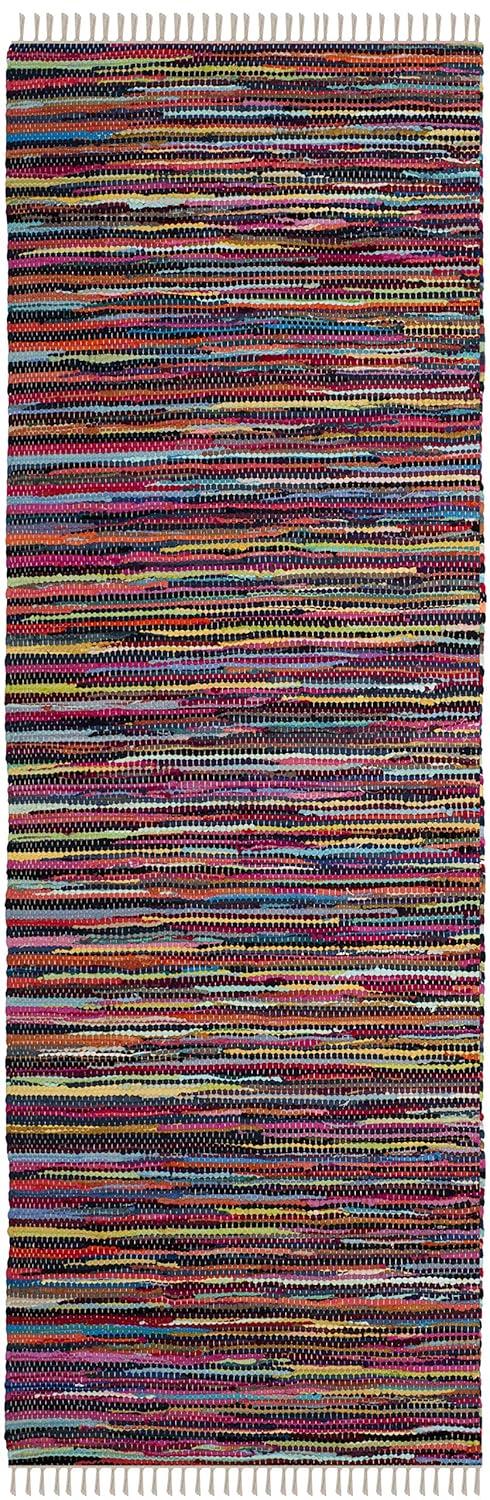 Rag Rug RAR128 Hand Woven Indoor Runner Rug - Multi - 2'3"x9' - Safavieh.
