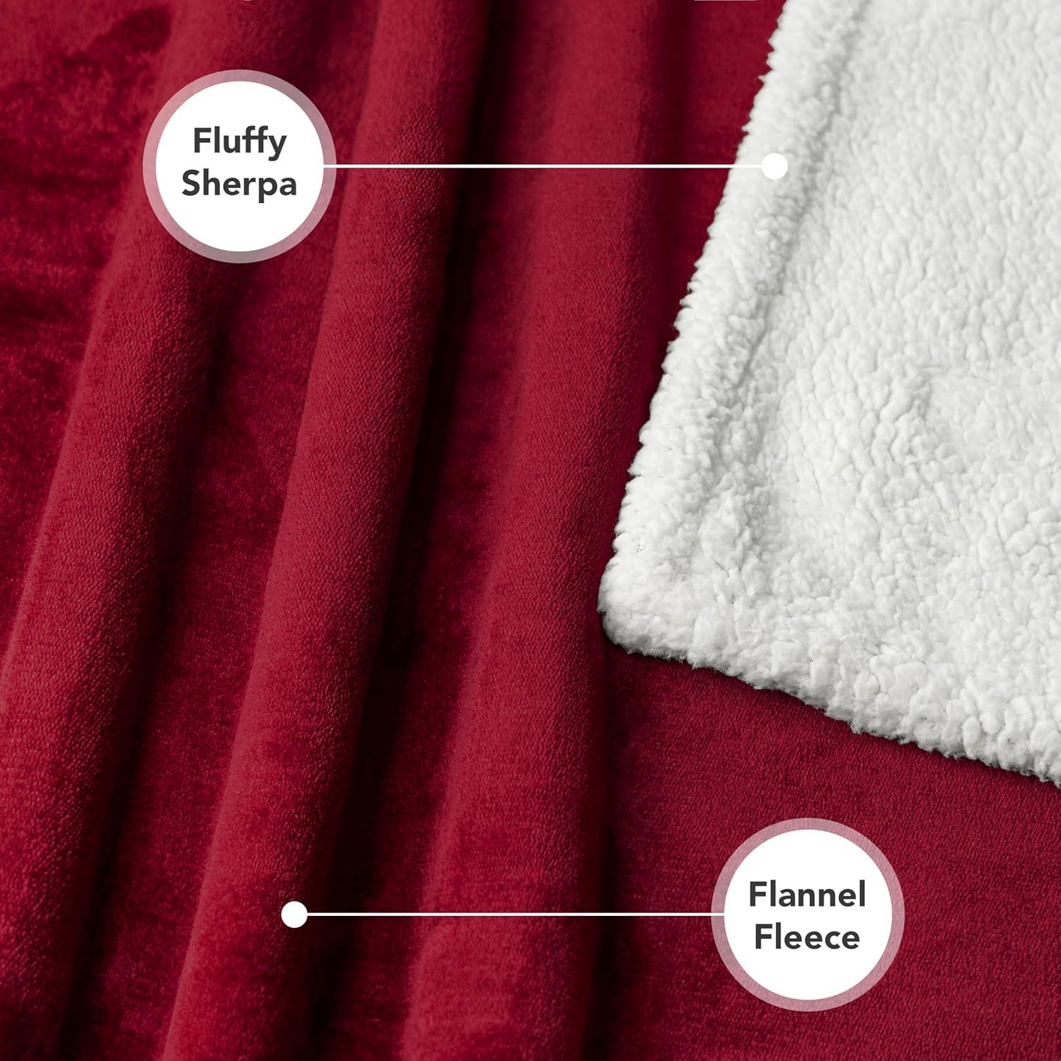 PetAmi Dog Blanket for Small Medium Dogs, Pet Bed Blanket Cat Puppy Kitten, Fleece Furniture Couch Cover Protector Sofa Car, Soft Sherpa Dog Throw Plush Reversible Washable, Mini 29x40 Maroon Red