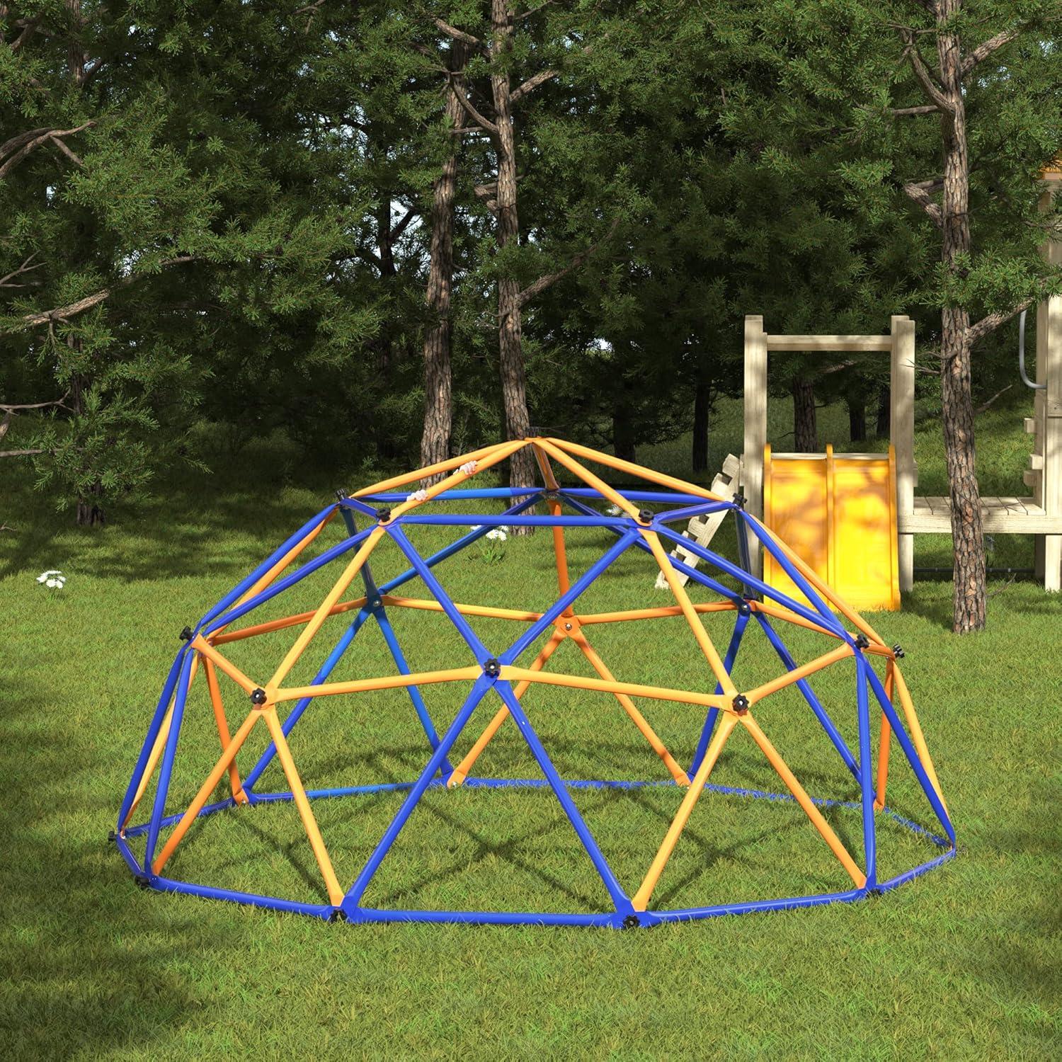 JAXPETY Climbing Dome,10 FT Outdoor Toddler Climbing Toys, Toddler Jungle Gym Playground Sets for Backyards, Kids Outdoor Climbing Structures 500 Lbs. Capacity