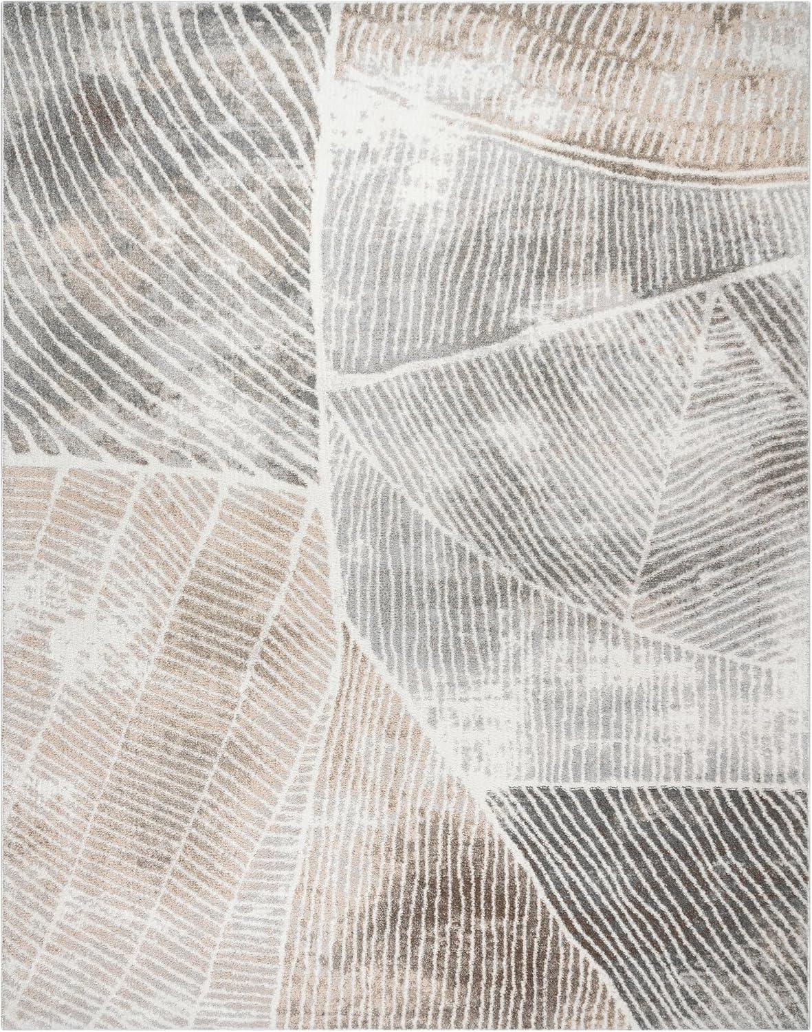 Gertmenian Alor Bisa Modern Abstract Gray Indoor Polypropylene Area Rug