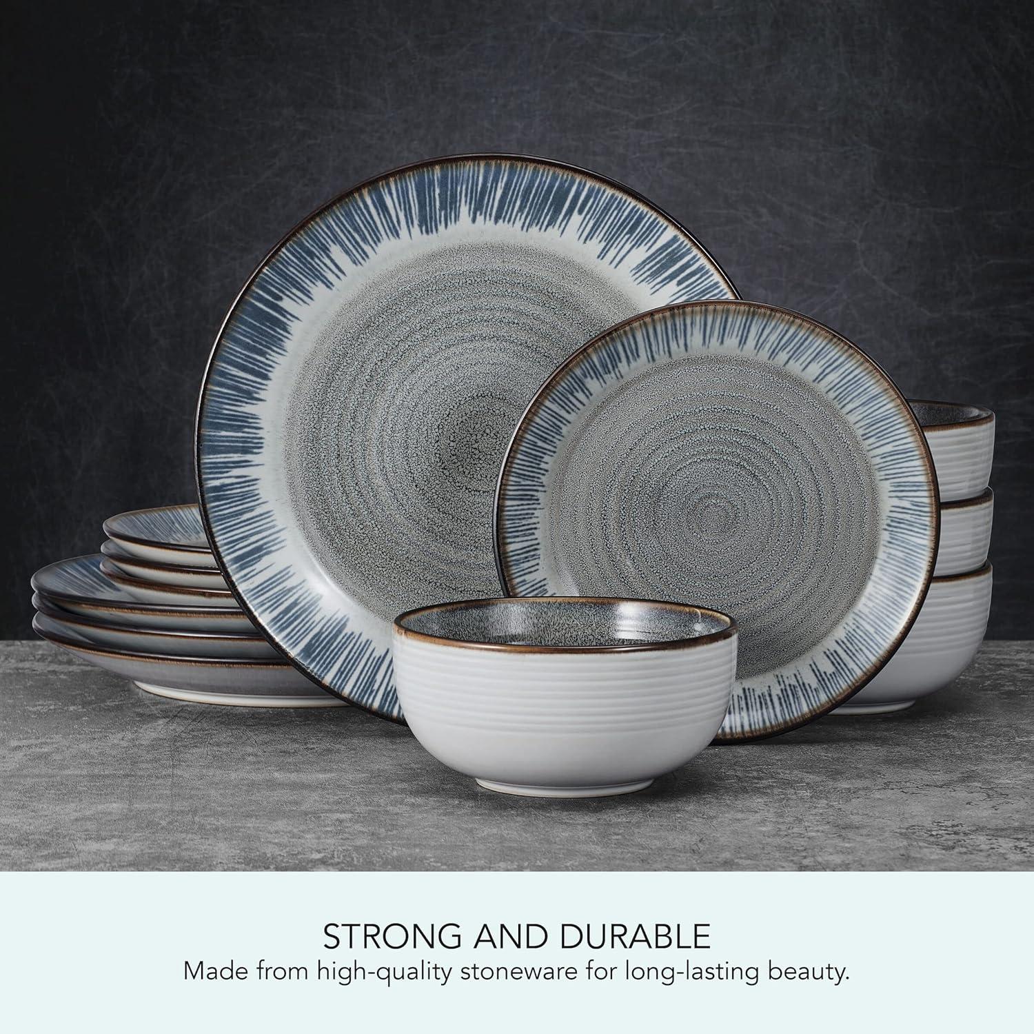 Jaimie 12-Piece Stoneware Dinnerware Set, Service for 4