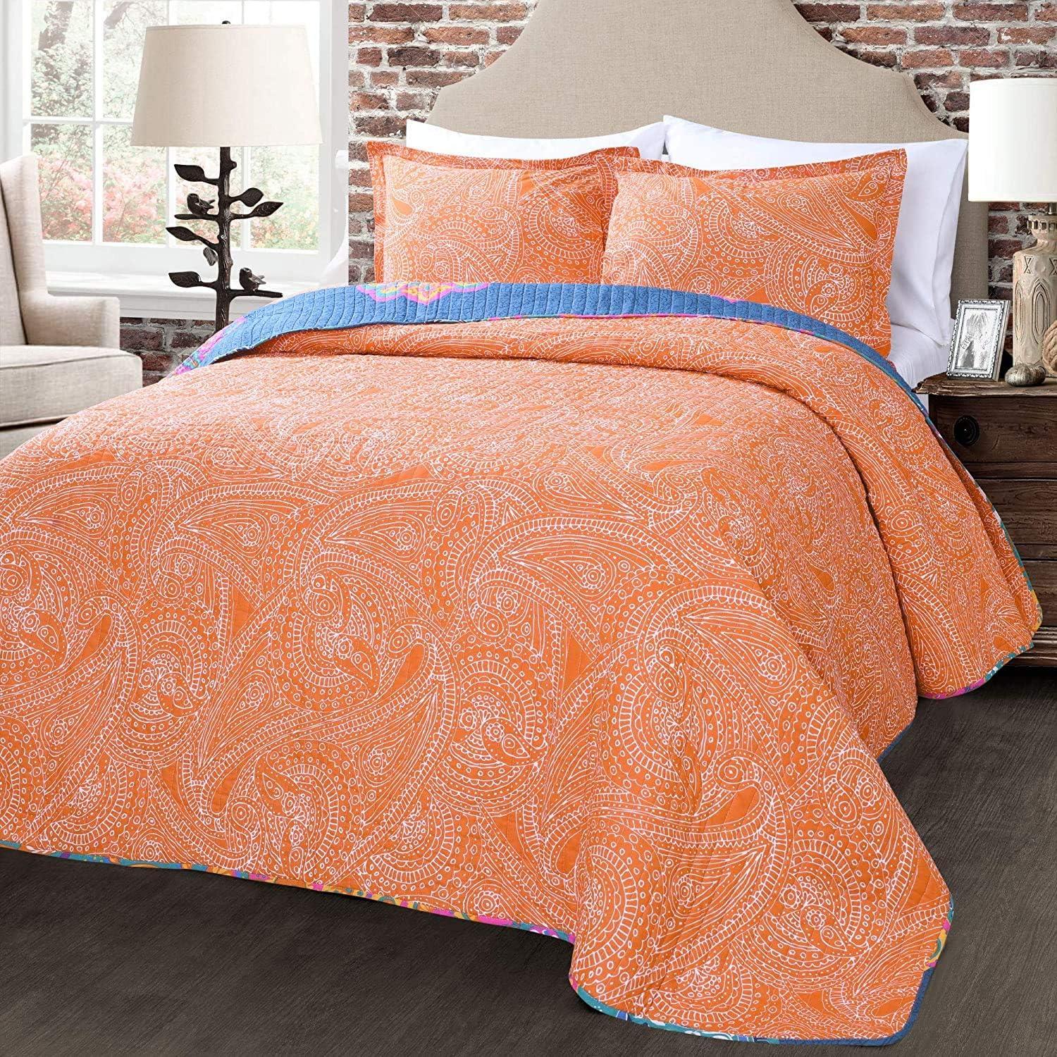 Lush Decor Galleria Cotton 320 TC Reversible Quilt Set