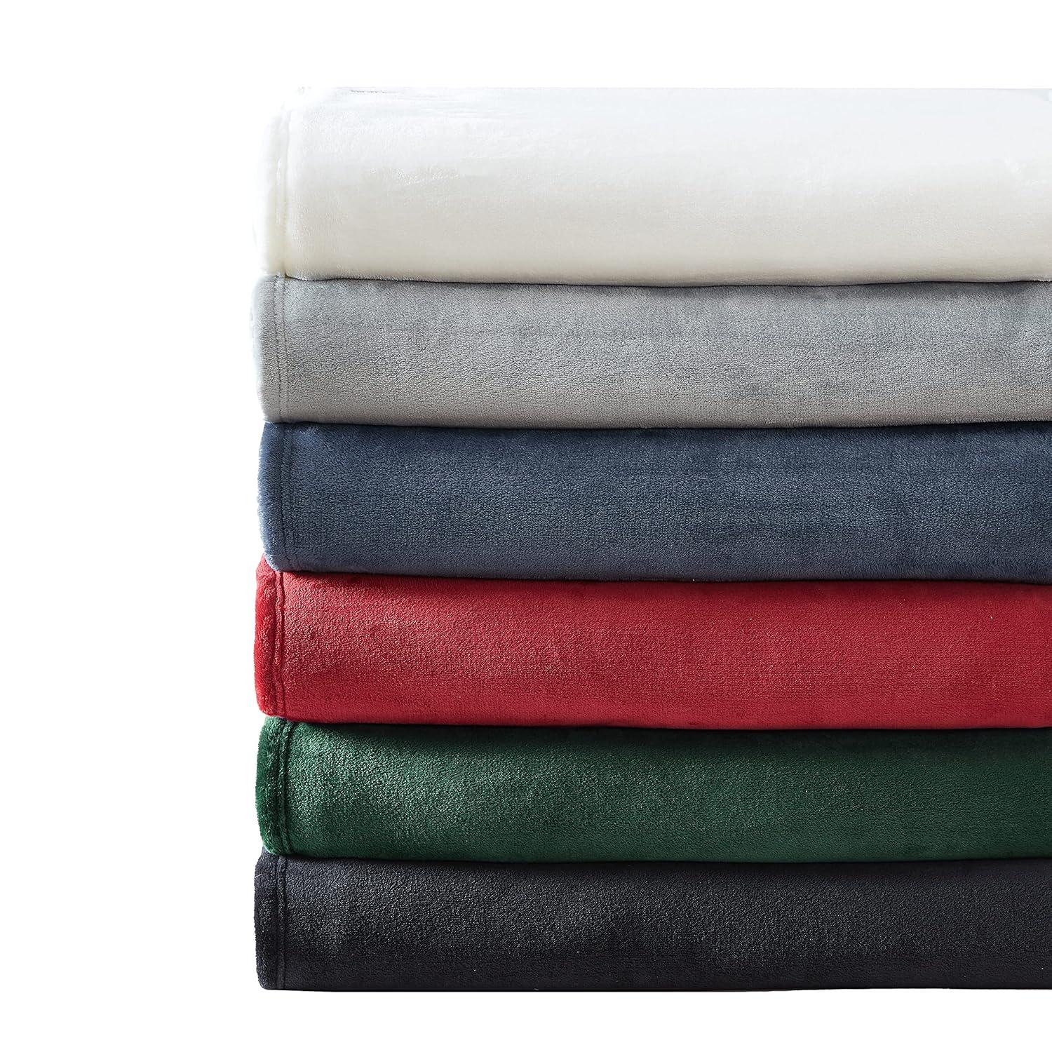 Nautica Nautica Solid Ultra Soft Plush Fleece Blanket