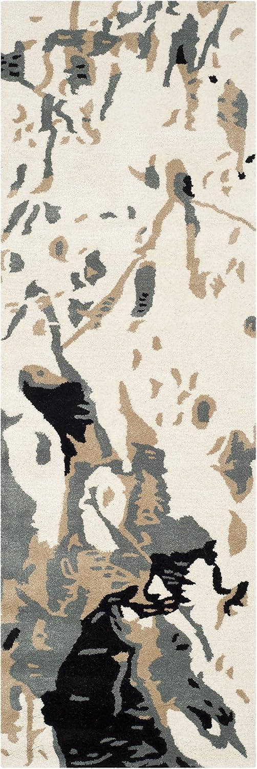 Bella BEL117 Hand Tufted Accent Rug - Ivory/Grey - 2'6"x4' - Safavieh.