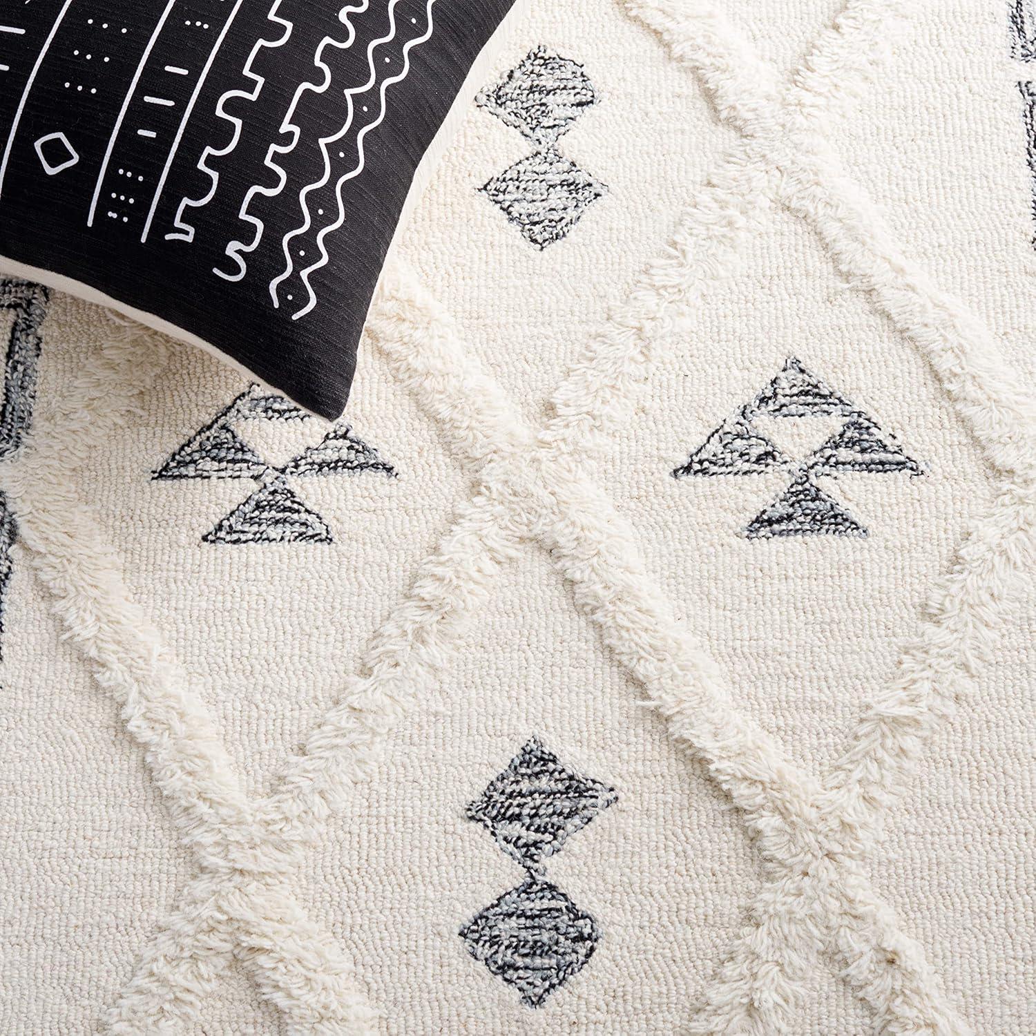 Casablanca CSB989 Hand Tufted Indoor Area Rug - Ivory/Black - 8'x10' - Safavieh