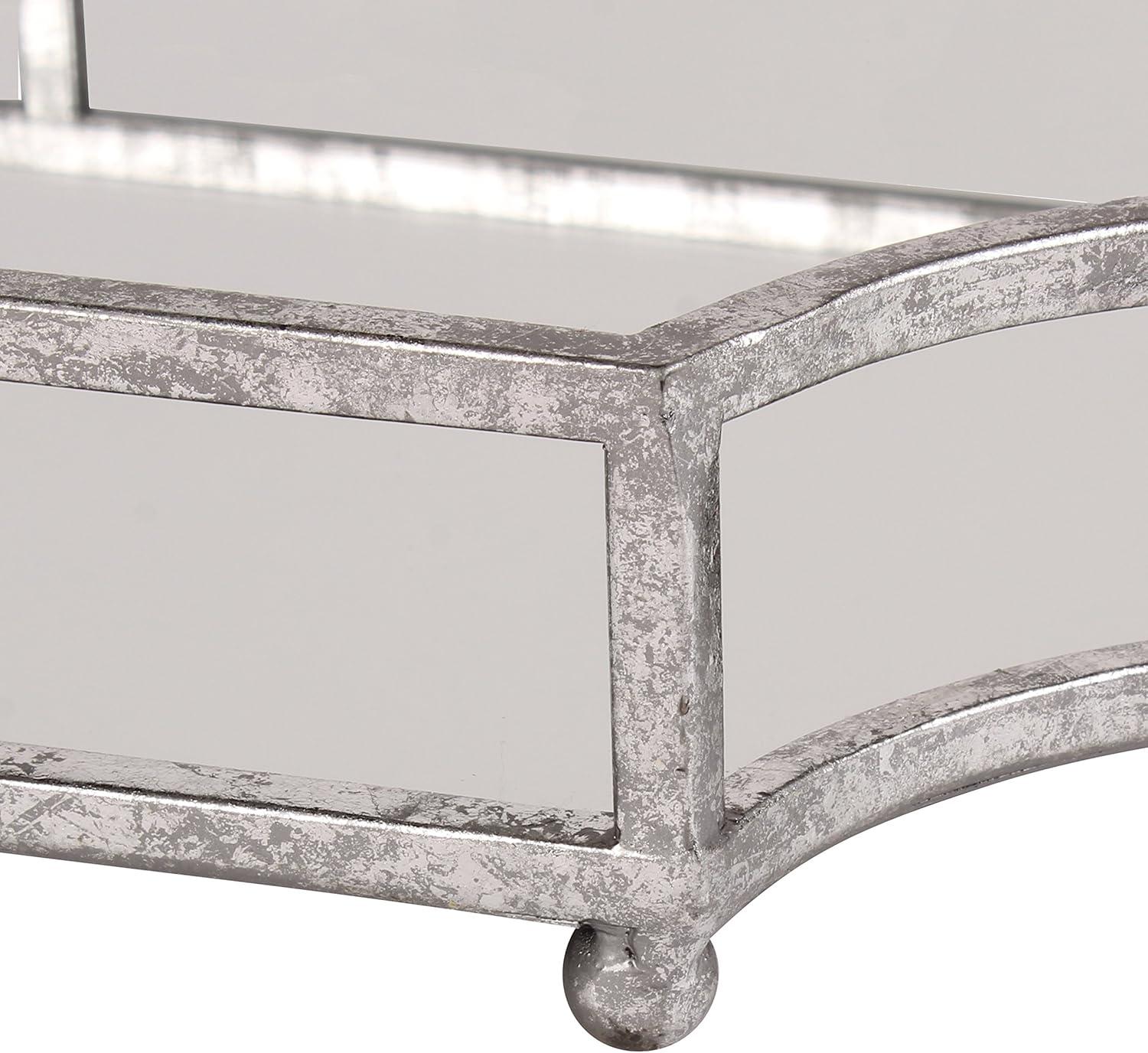 Kate and Laurel Ciel Tray, 12x18, Silver
