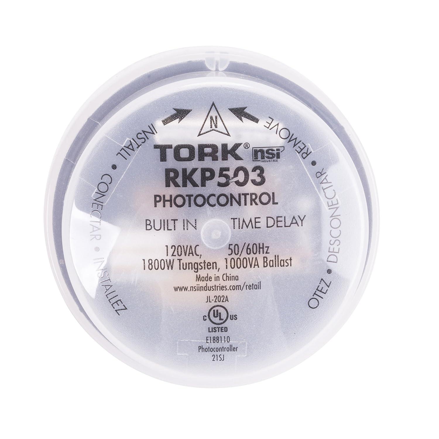 Tork 120-Volt 1 In. Cfl Light Sensor Spst 1800-Watt Grey Twist-Lock Photo Contro