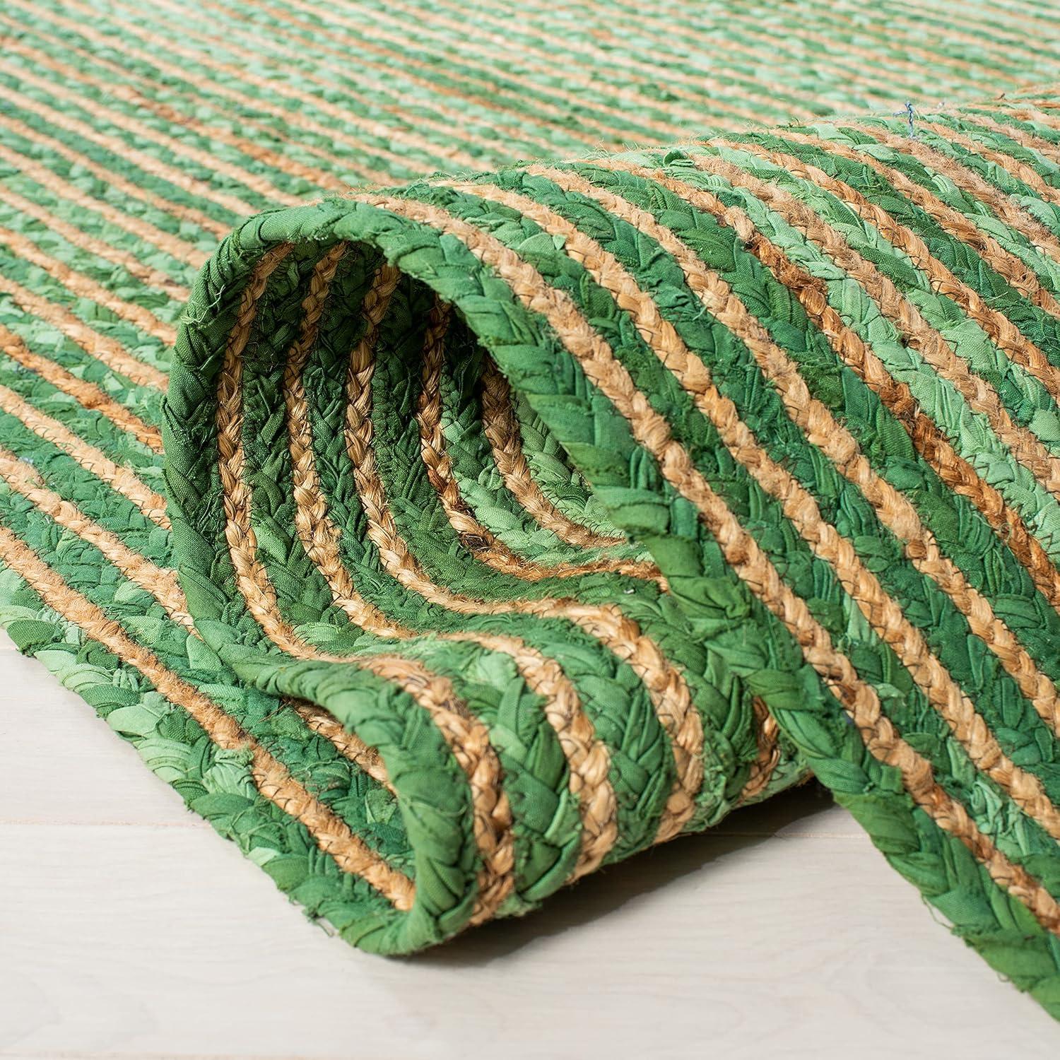 Cape Cod CAP202 Woven Indoor Area Rug - Green/Natural - 4'x6' - Safavieh
