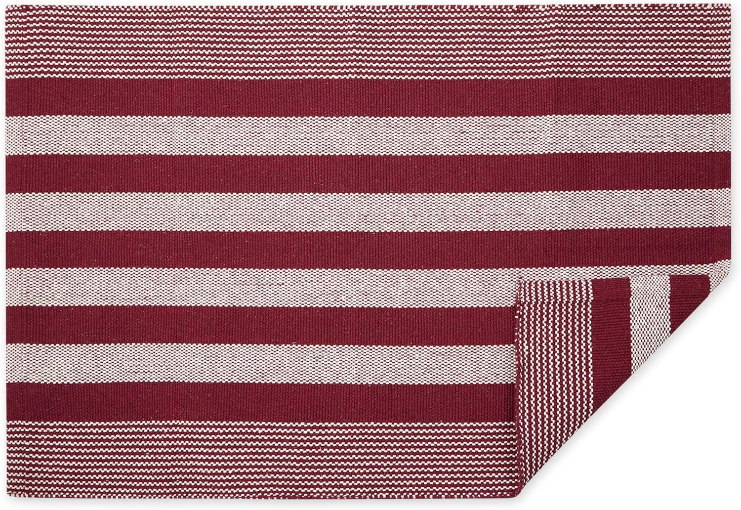 Flatweave Cotton Striped Rug