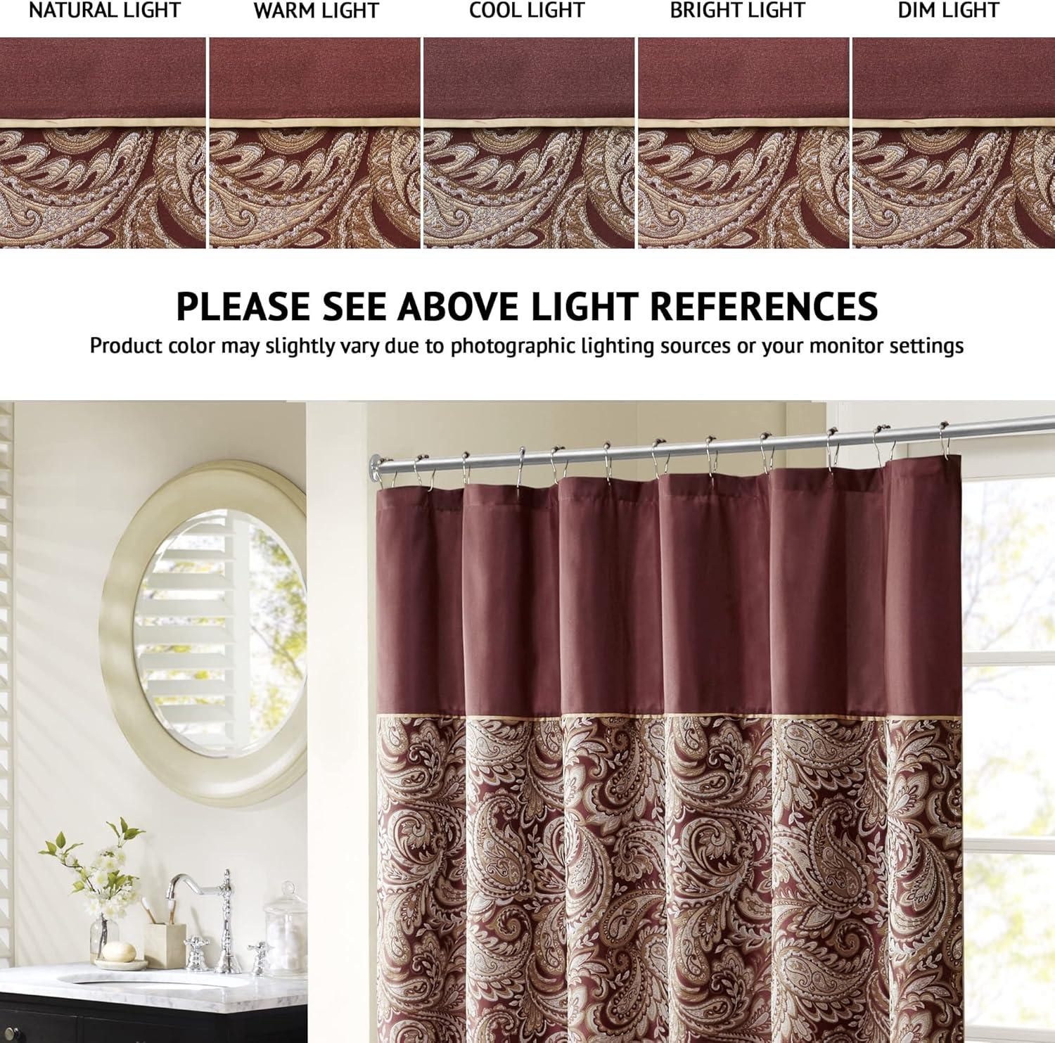 Aubrey Paisley Jacquard Shower Curtain