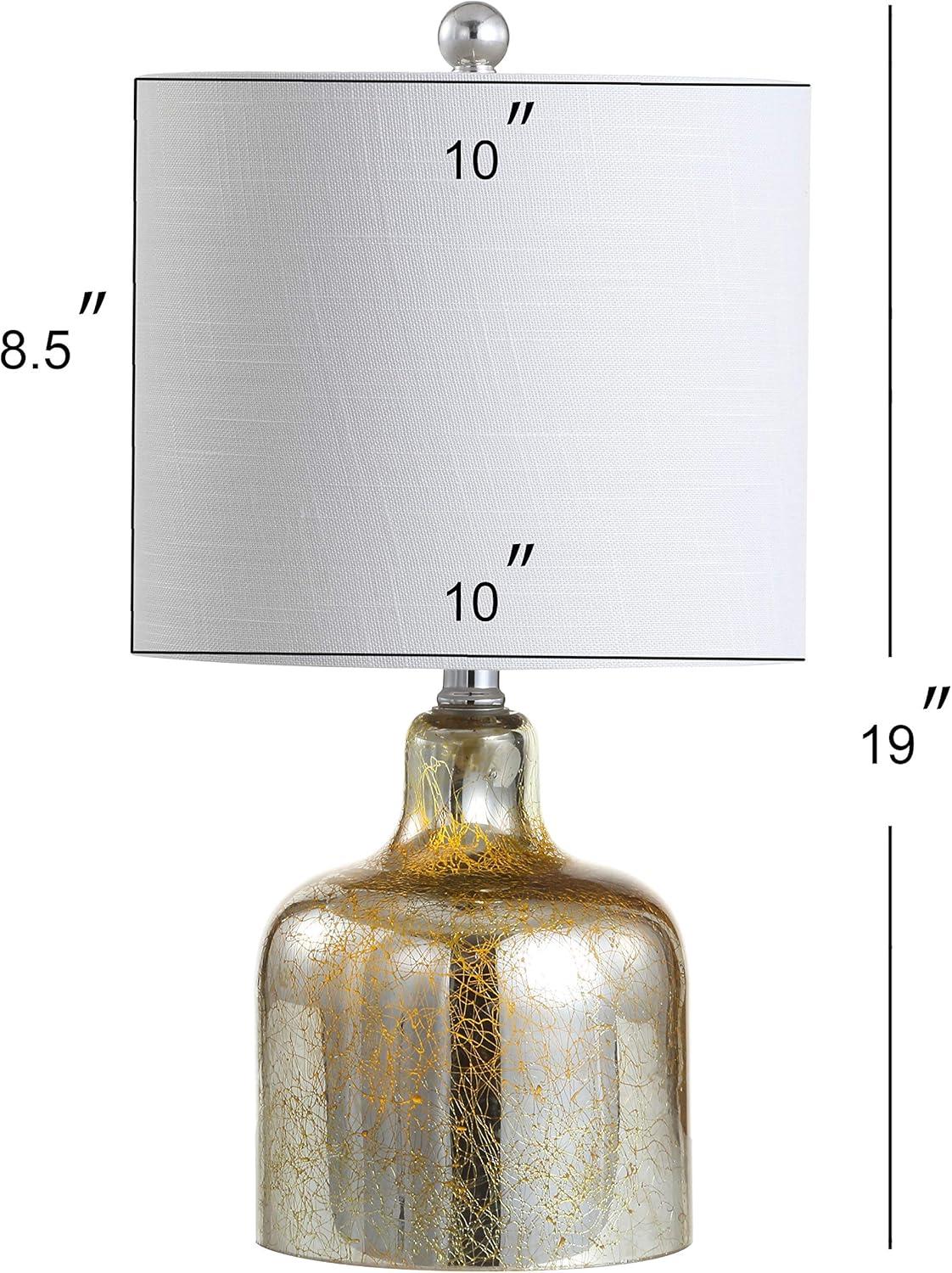 Gemma 19 in. Gold Glass Bell LED Table Lamp