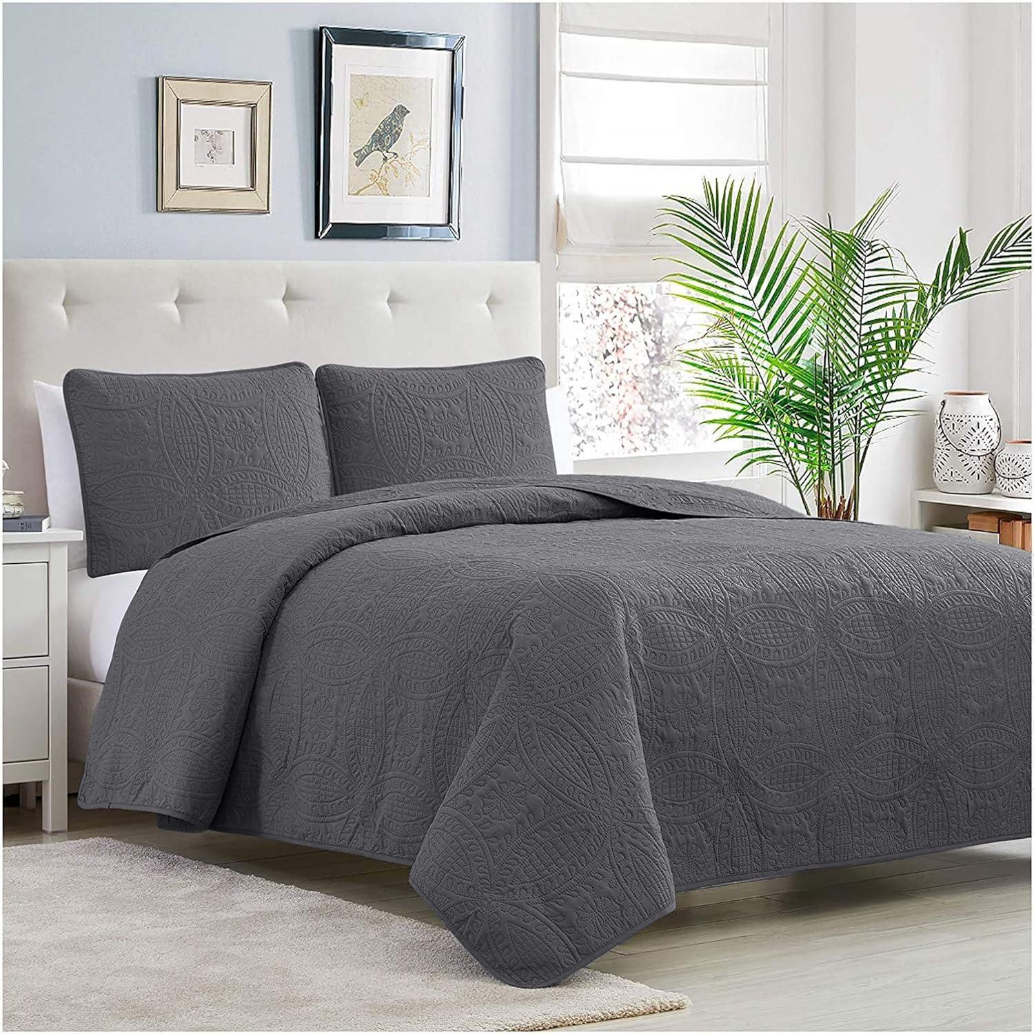 Mellanni Ultrasonic Quilted Coverlet Set