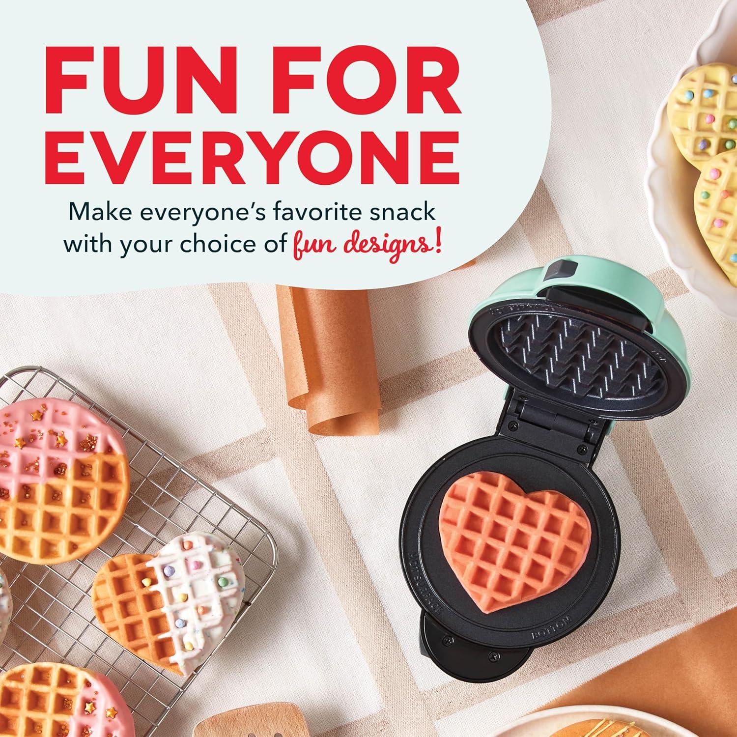 Multi-Plate Mini Maker Waffle & Griddle Plates Compact Design