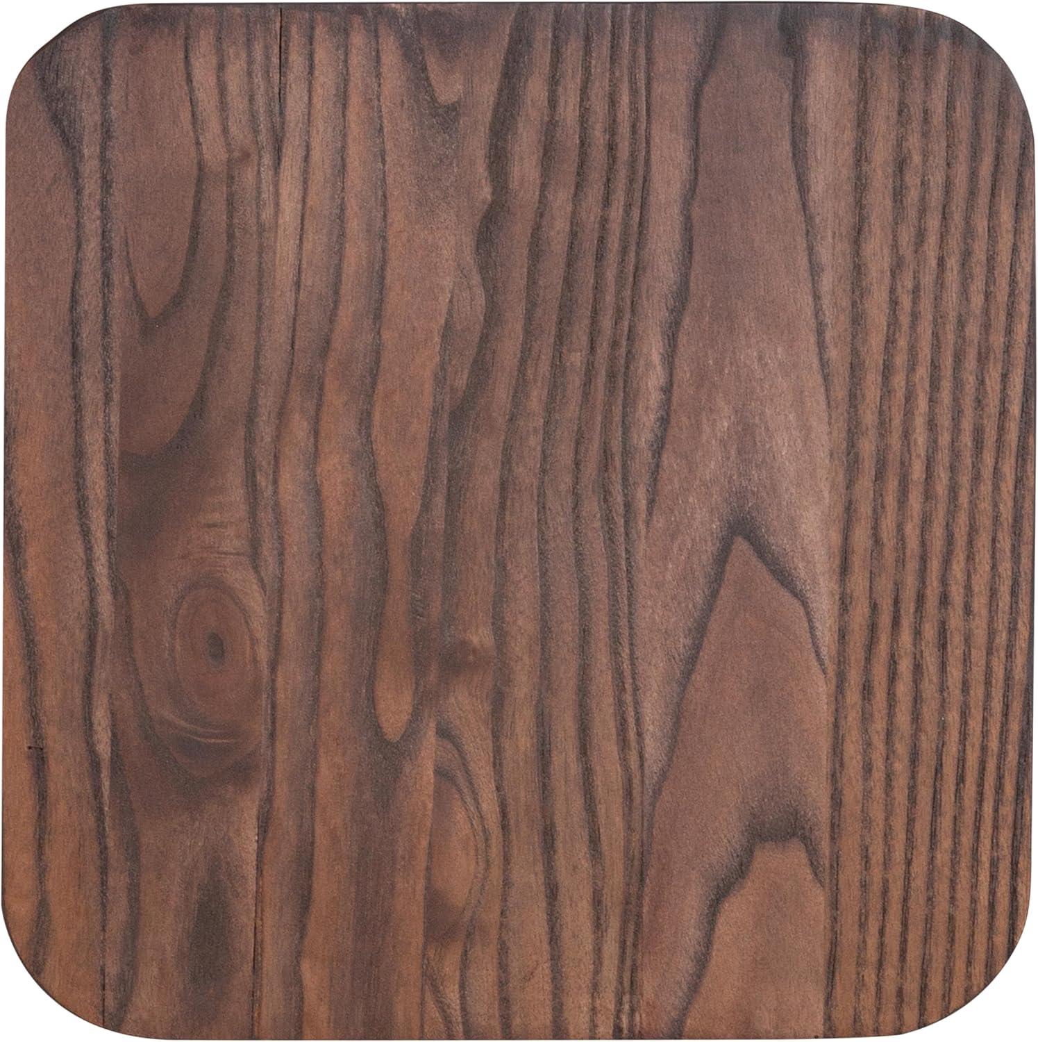 Flash Furniture Margherite 30" High Backless Metal Barstool with Square Wood Seat