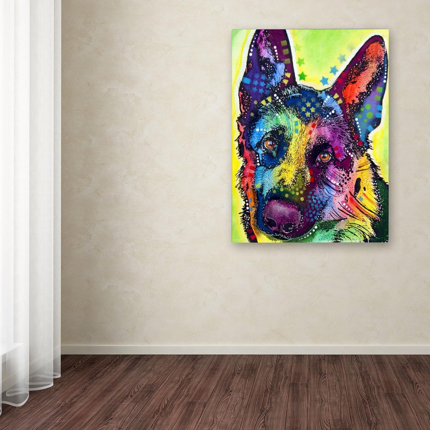 Trademark Fine Art " German Shepherd " by Dean Russo