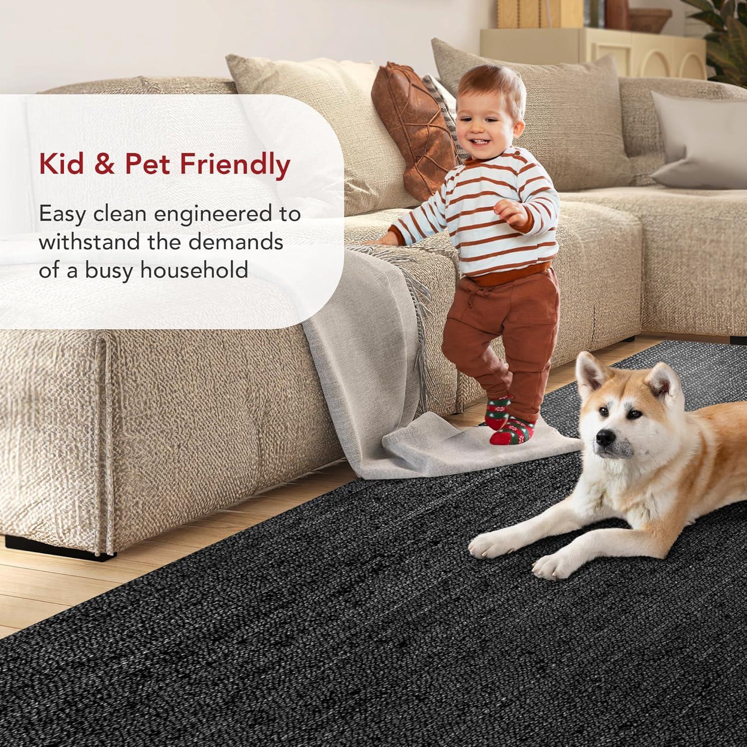 3'x5' Hand Woven Rigo Jute Area Rug Black - nuLOOM: Farmhouse Style, Rectangle, Low Pile, Indoor Use