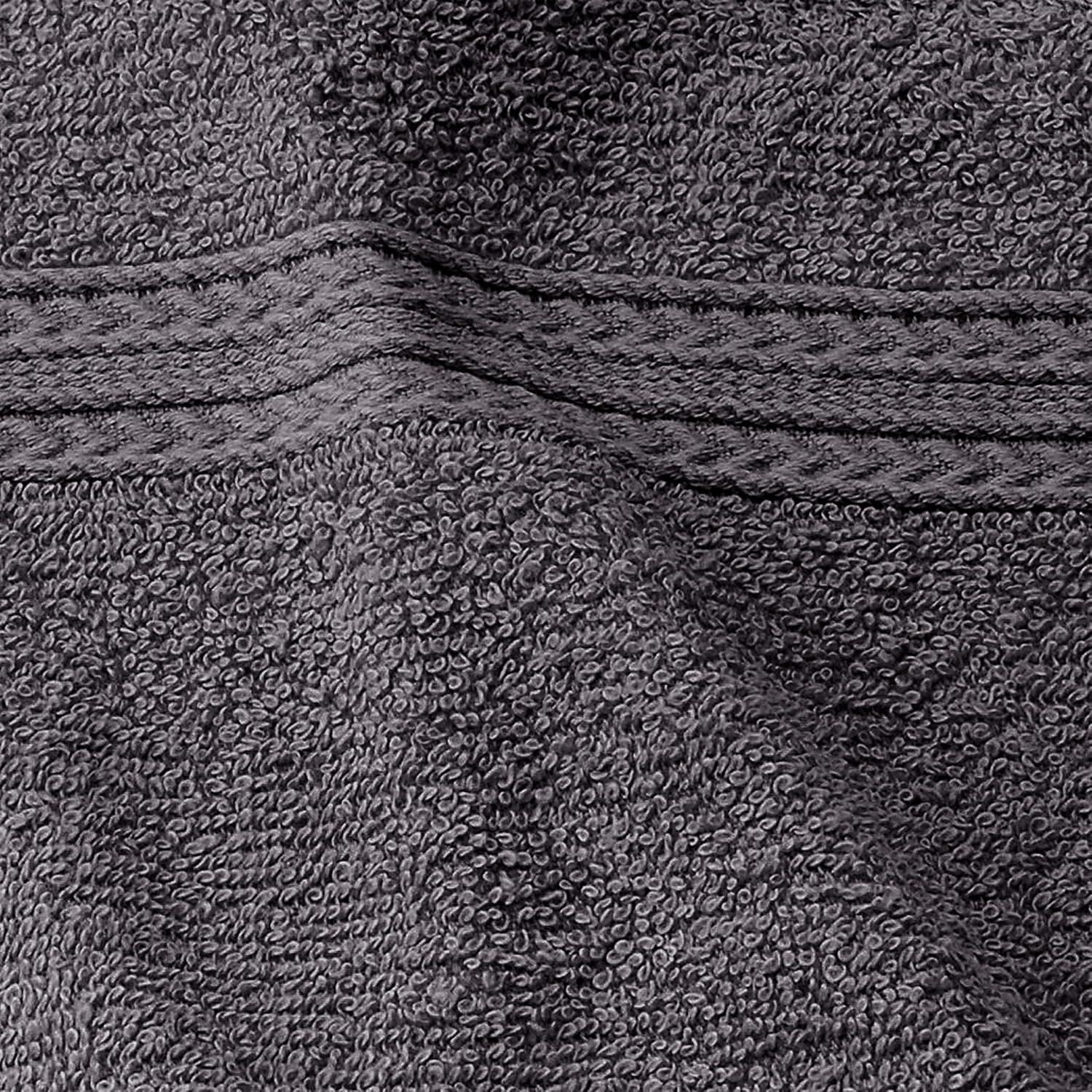 Superior Eco-Friendly Cotton Solid 12-Piece Graphite Towel Set