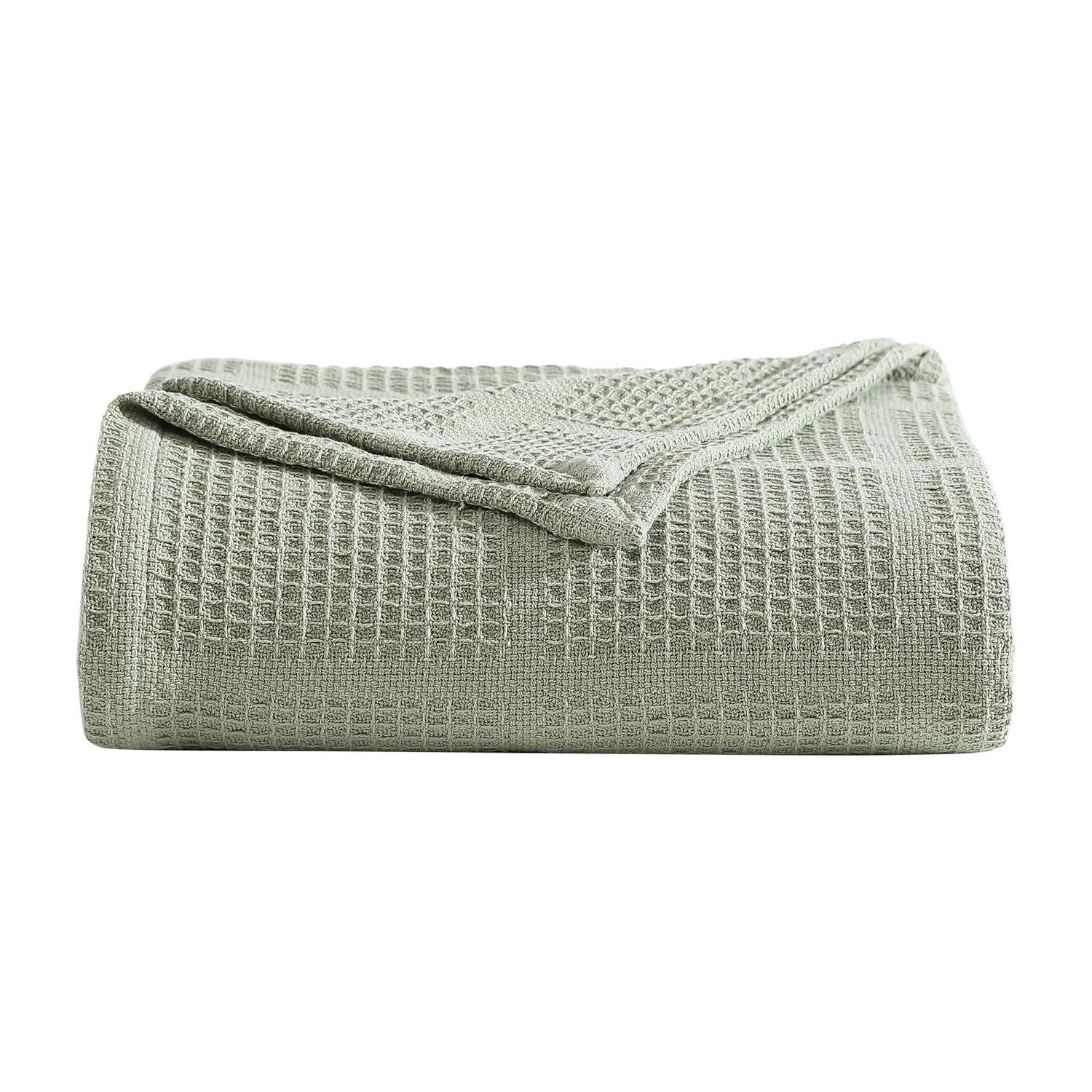 Kenneth Cole Kenneth Cole Waffle Grid Solid Cotton Blanket