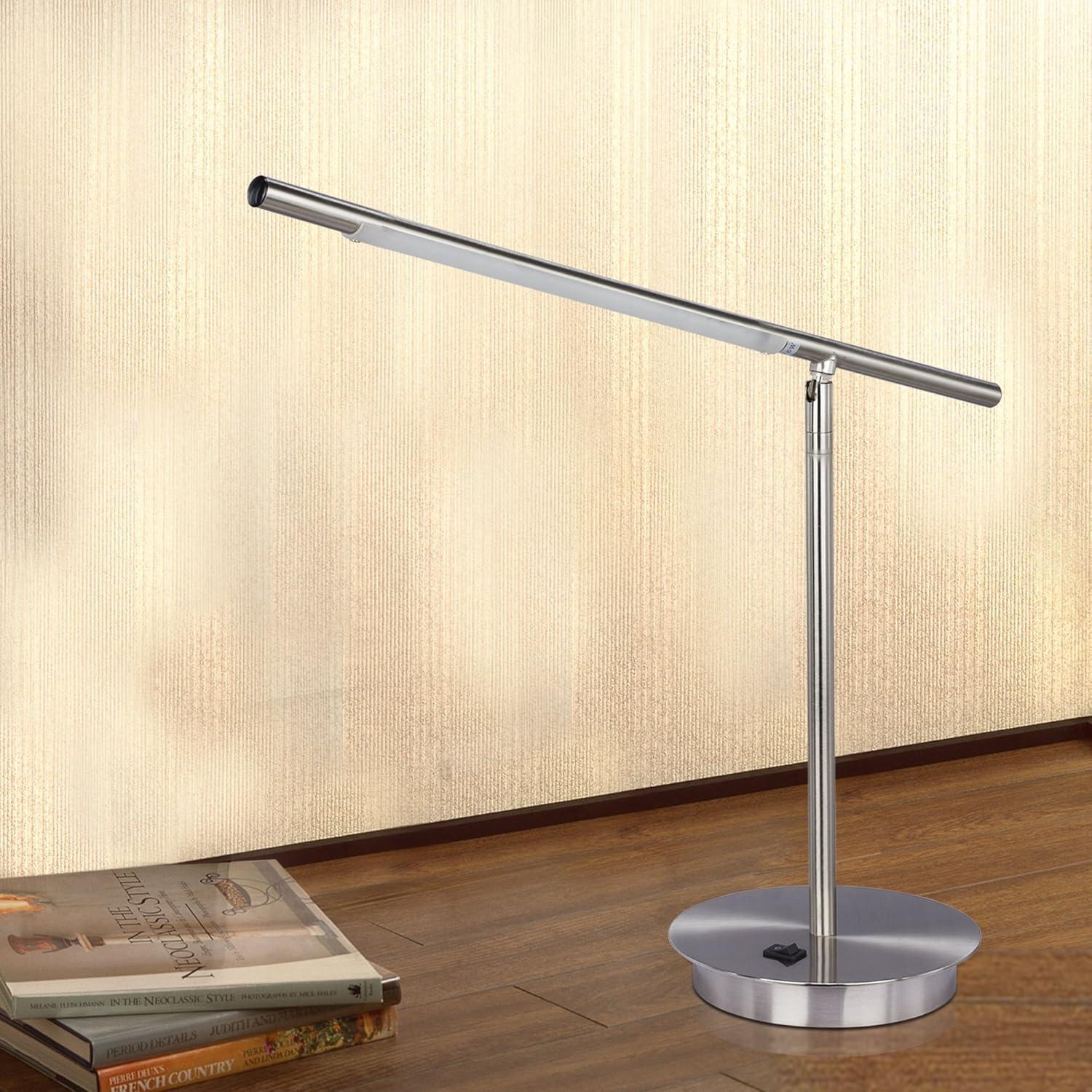 Adjustable Satin Chrome 24.5" LED Table Lamp