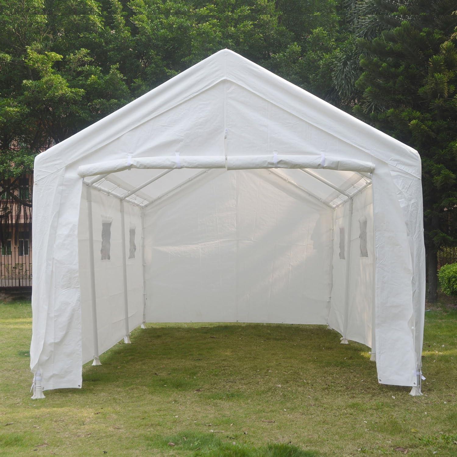 King Canopy Hercules 10ft 8in x 20ft Steel Frame Enclosed Canopy Garage