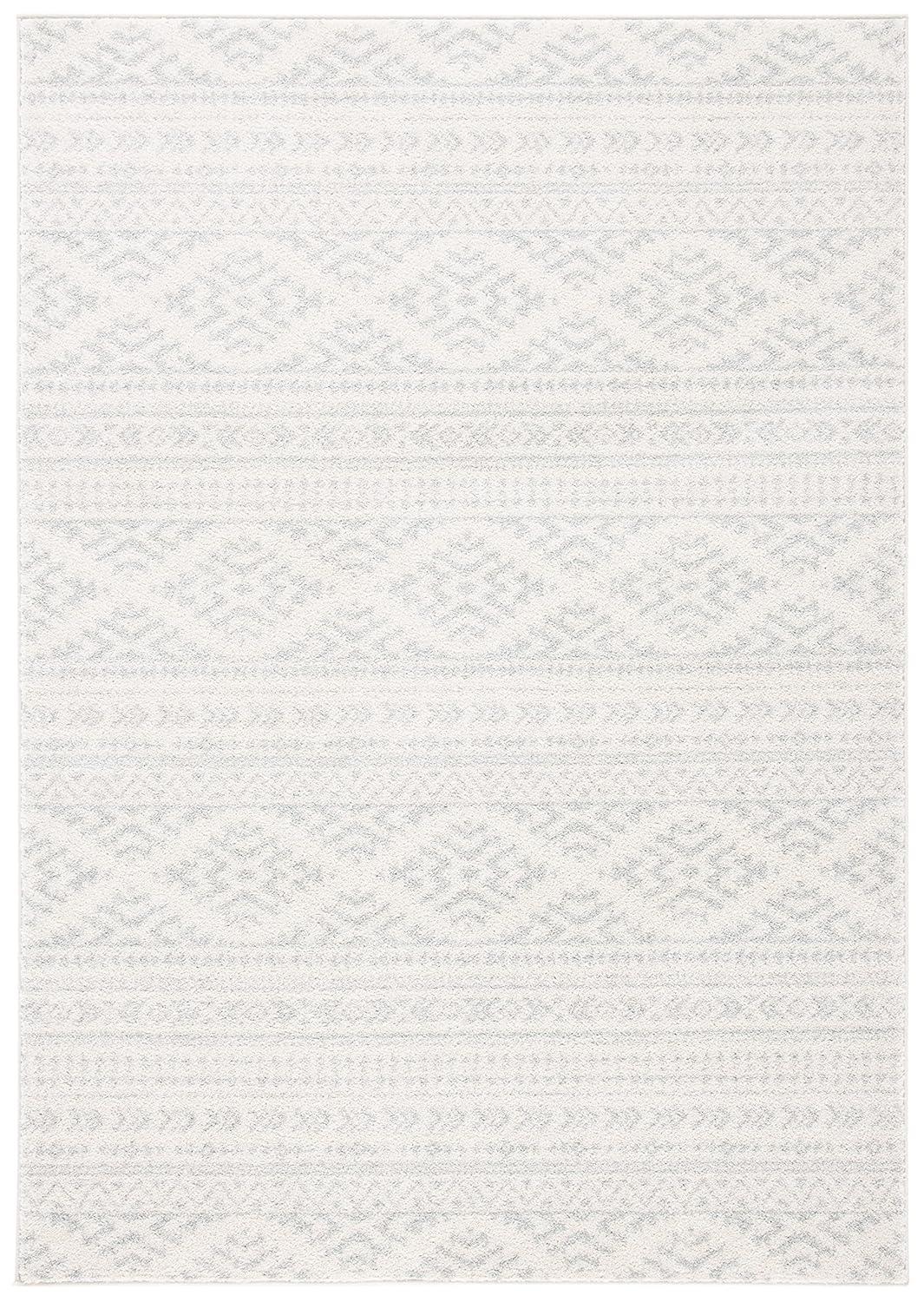Tulum TUL272 Power Loomed Indoor Area Rug - Ivory/Light Grey - 5'3"x7'6" - Safavieh