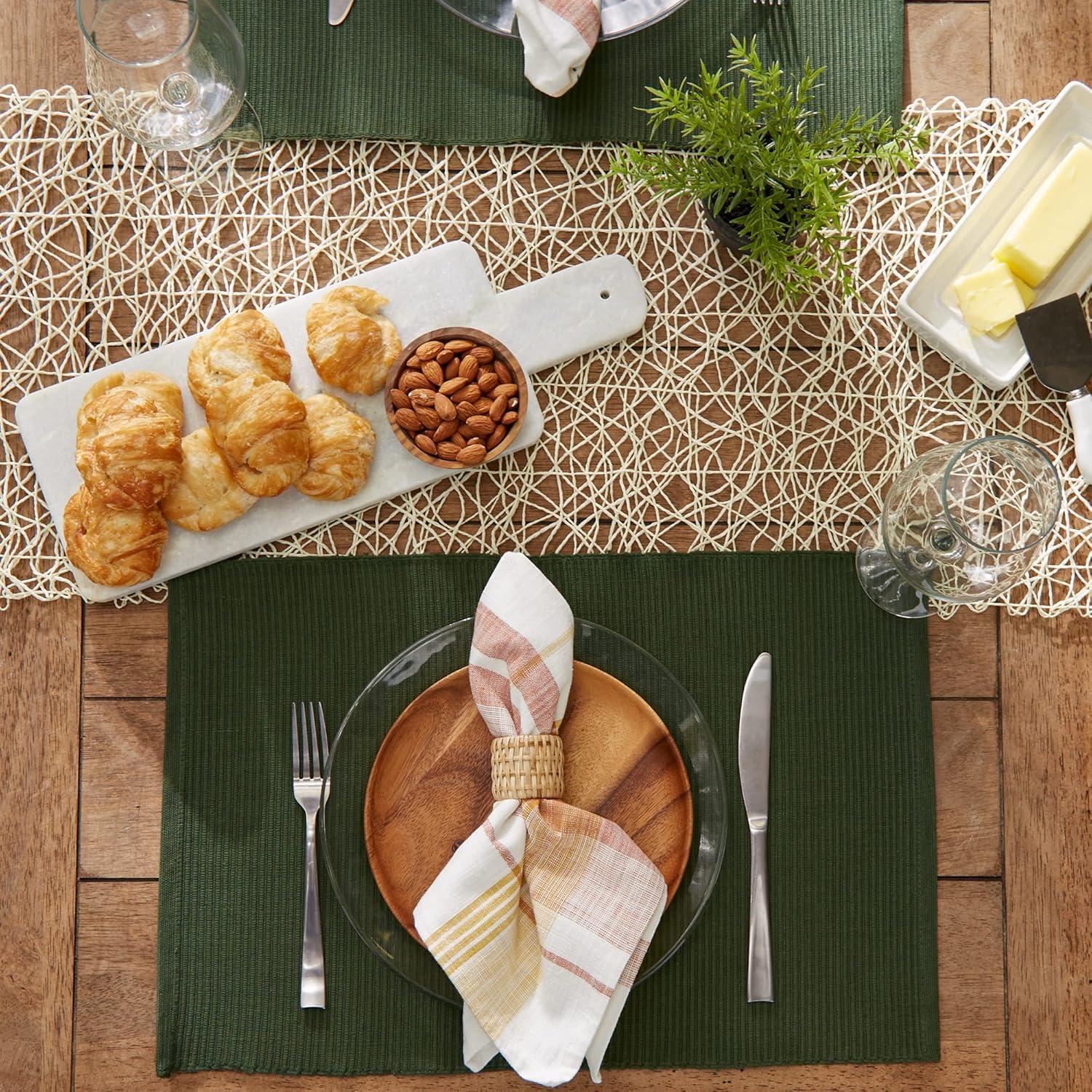 PLACEMAT DARK GREEN Set of 6