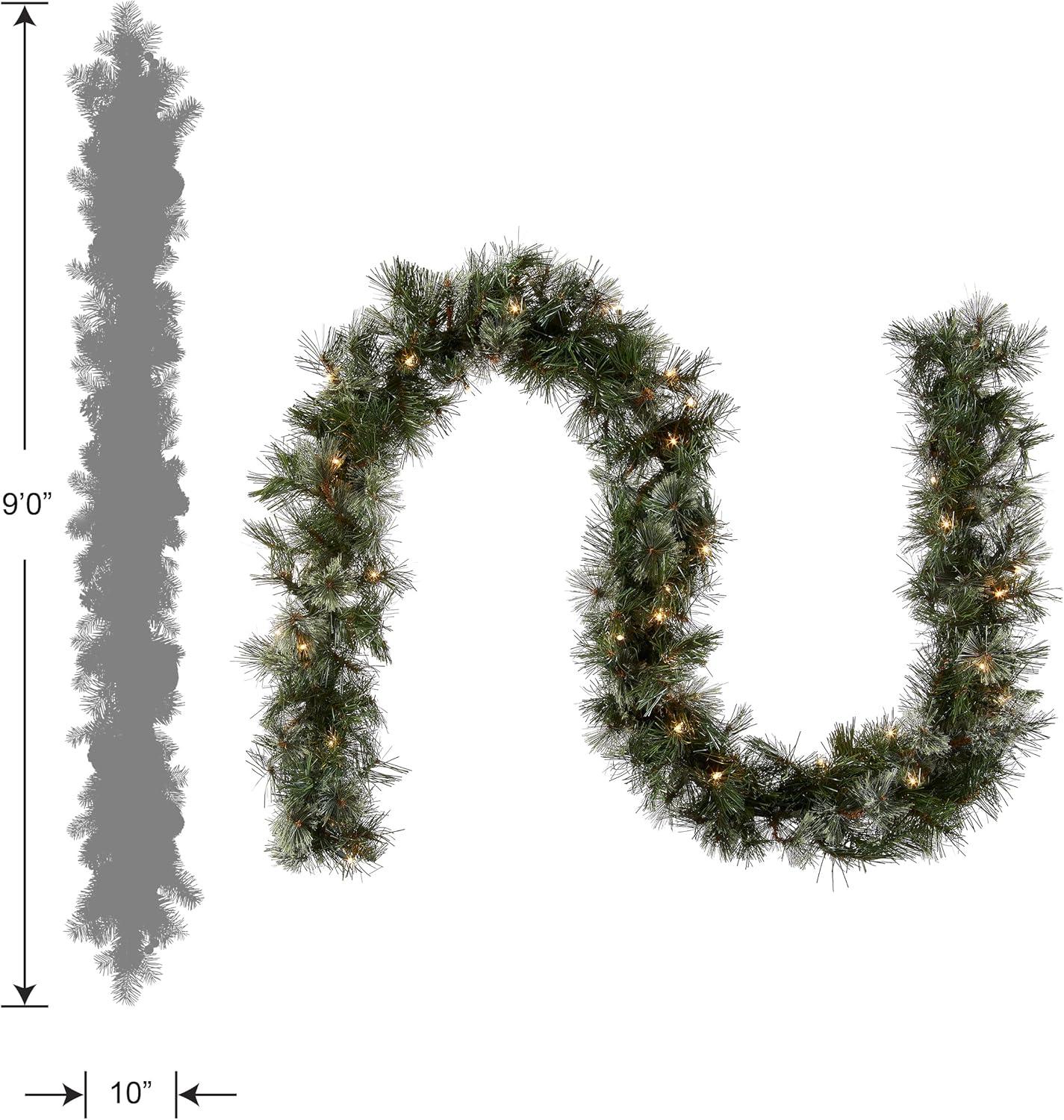 National Tree Company 9 ft. Wispy Willow Garland with Clear Lights