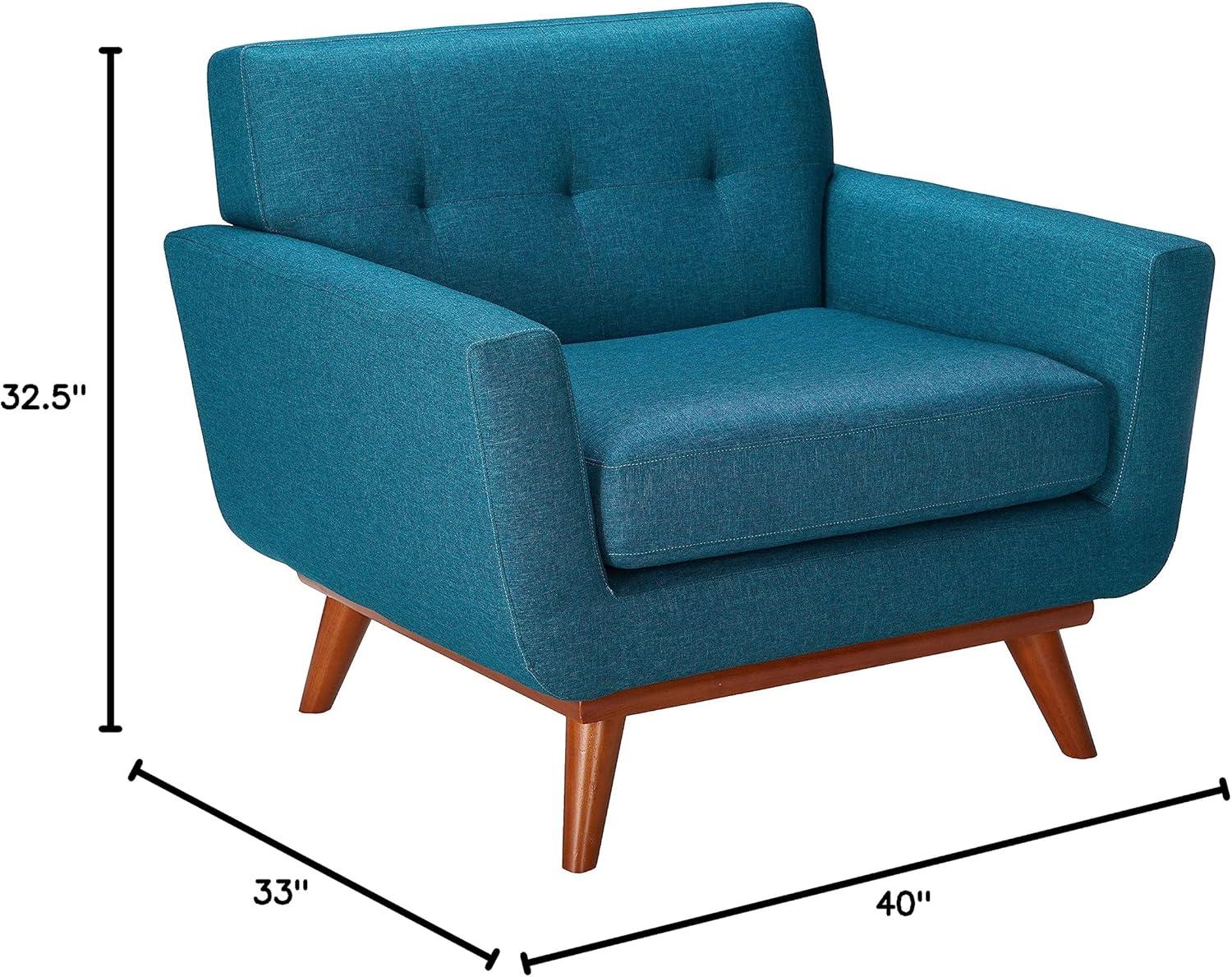 Modway Engage Upholstered Fabric Armchair in Teal