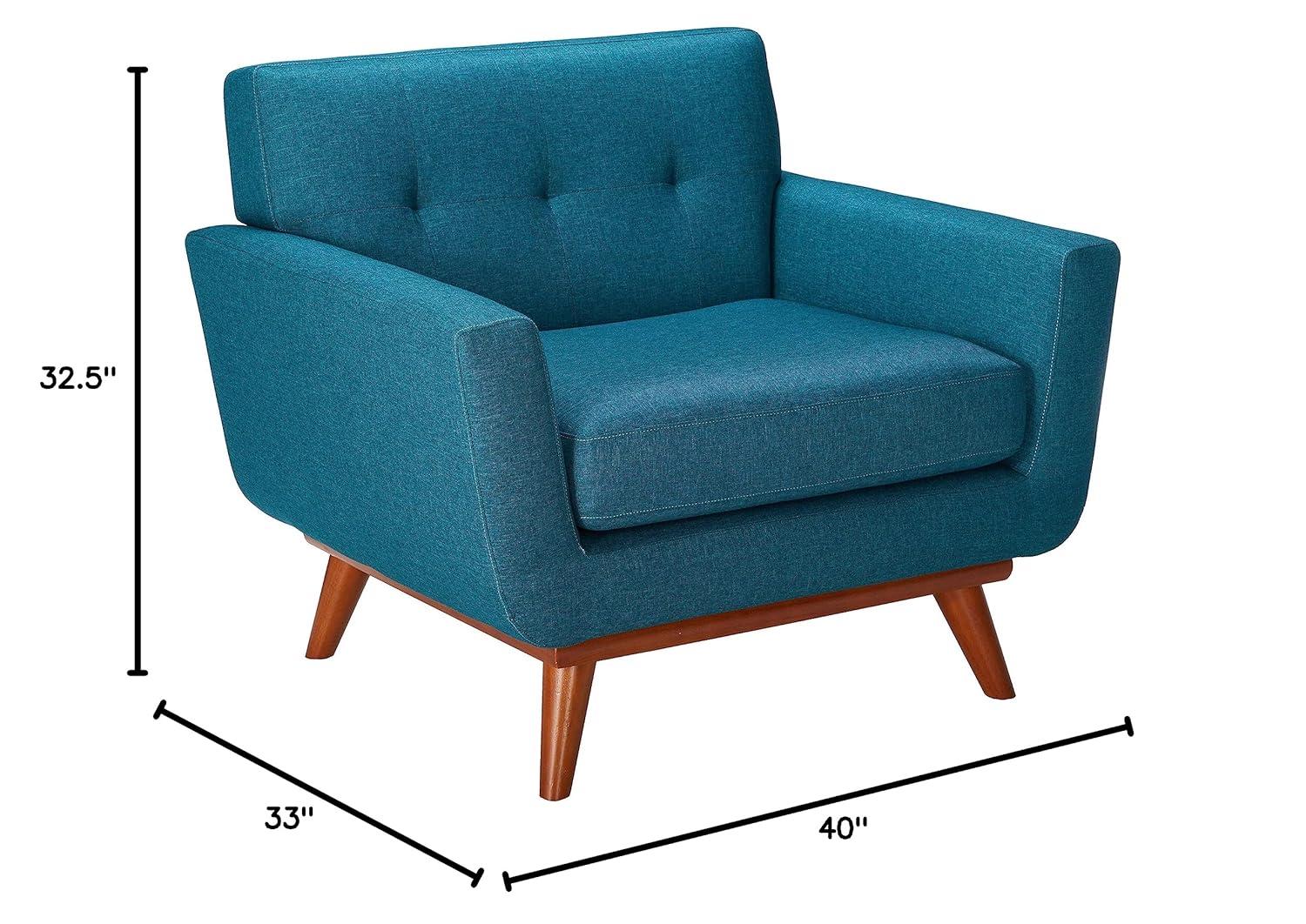 Modway Engage Upholstered Fabric Armchair in Teal