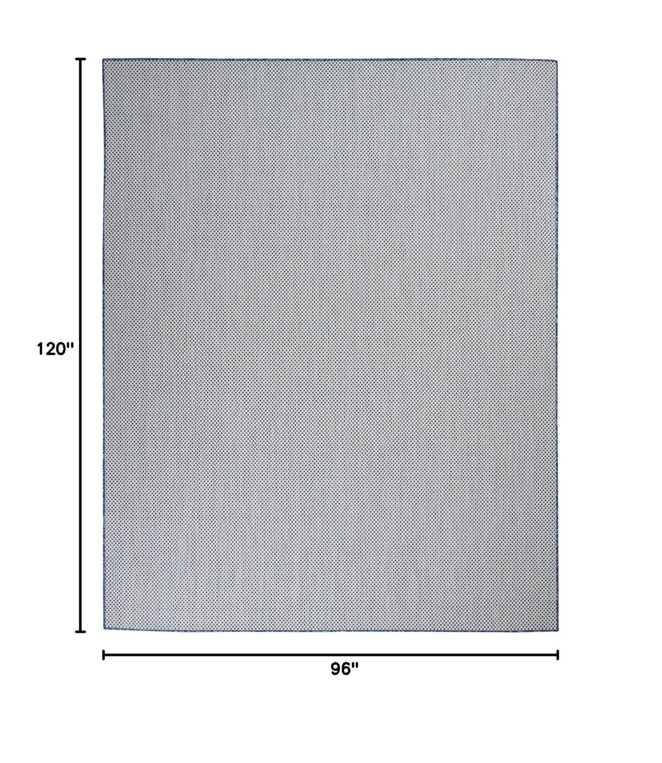 Nourison Courtyard COU01 Indoor/outdoor Area Rug - Ivory Blue 8' x 10'