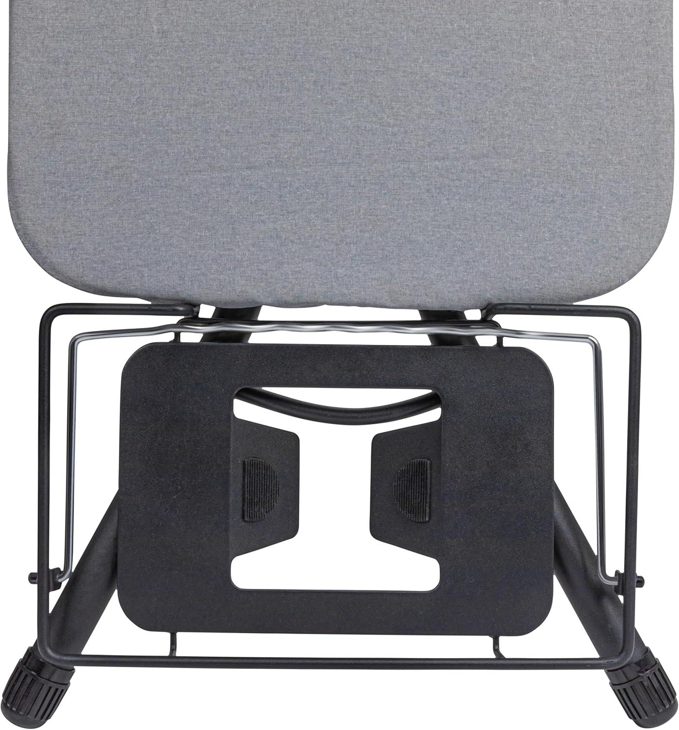 Household Essentials Wide Mega Ironing Board 4-Leg Matte Black Frame Gray Cover: Collapsible Metal, 59" x 18.75", 18.44 lbs