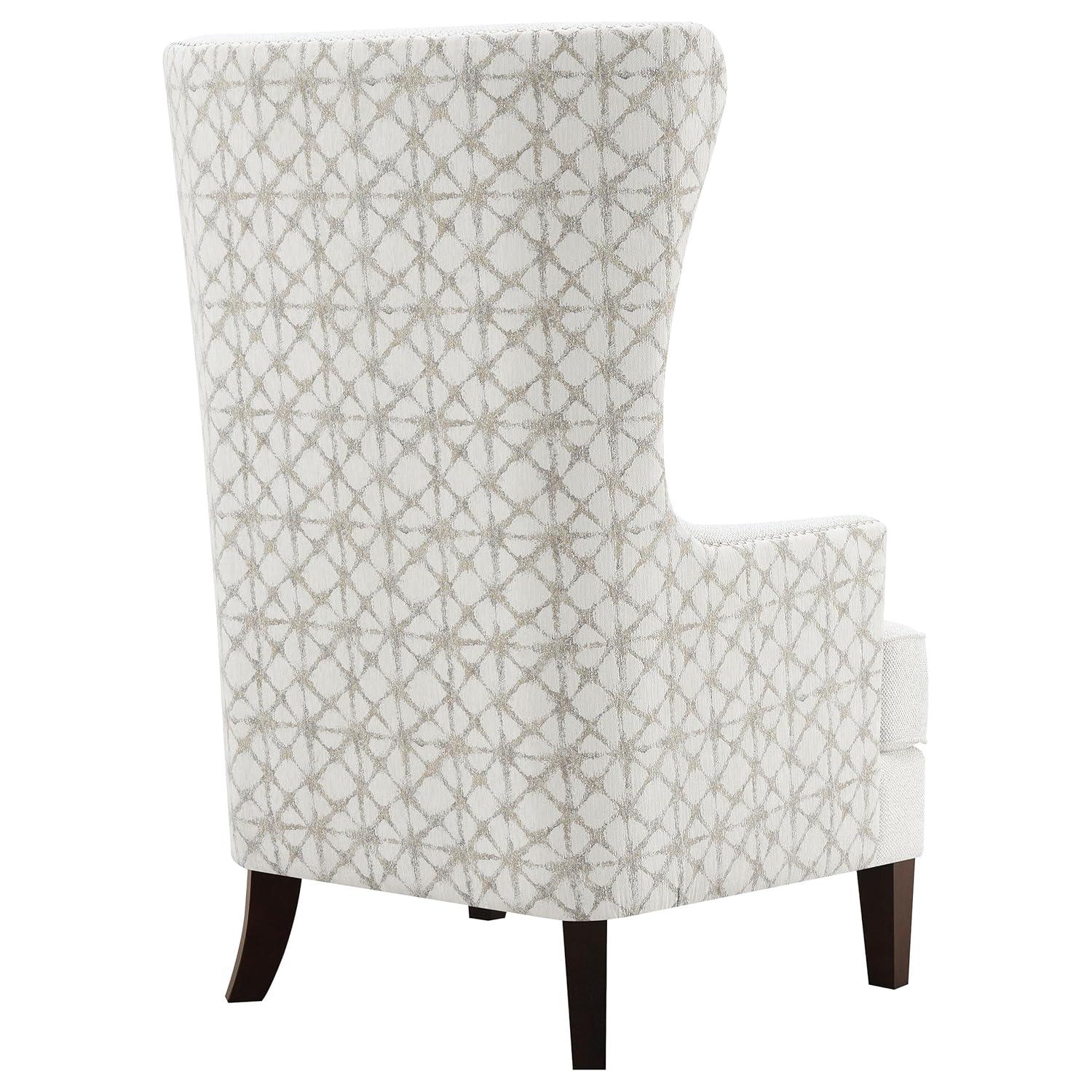 Coaster Pippin Upholstered Fabric Accent Chair with Wingback in Latte