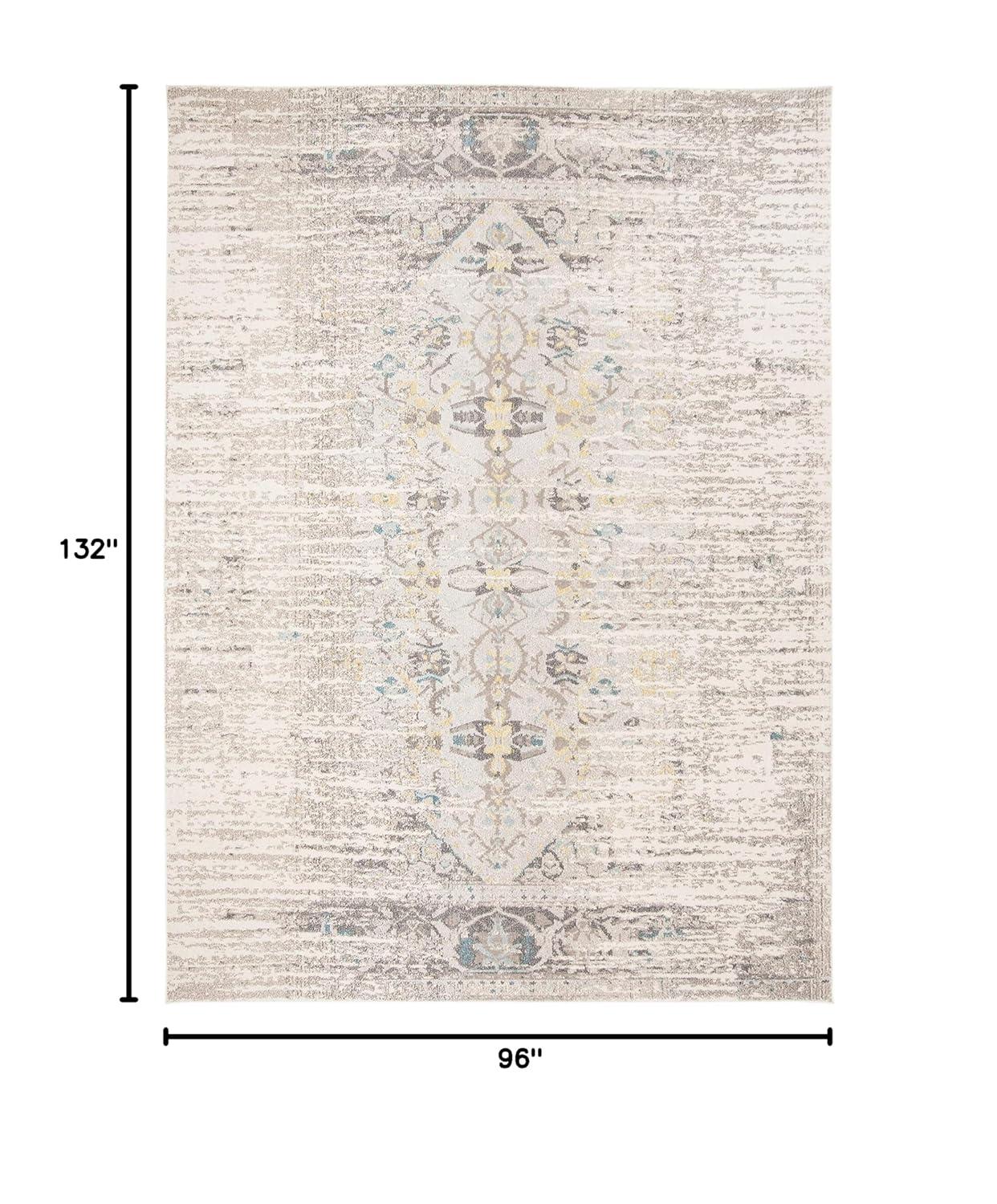 Monaco MNC209 Power Loomed Indoor Area Rug - Grey/Multi - 8'x11' - Safavieh.
