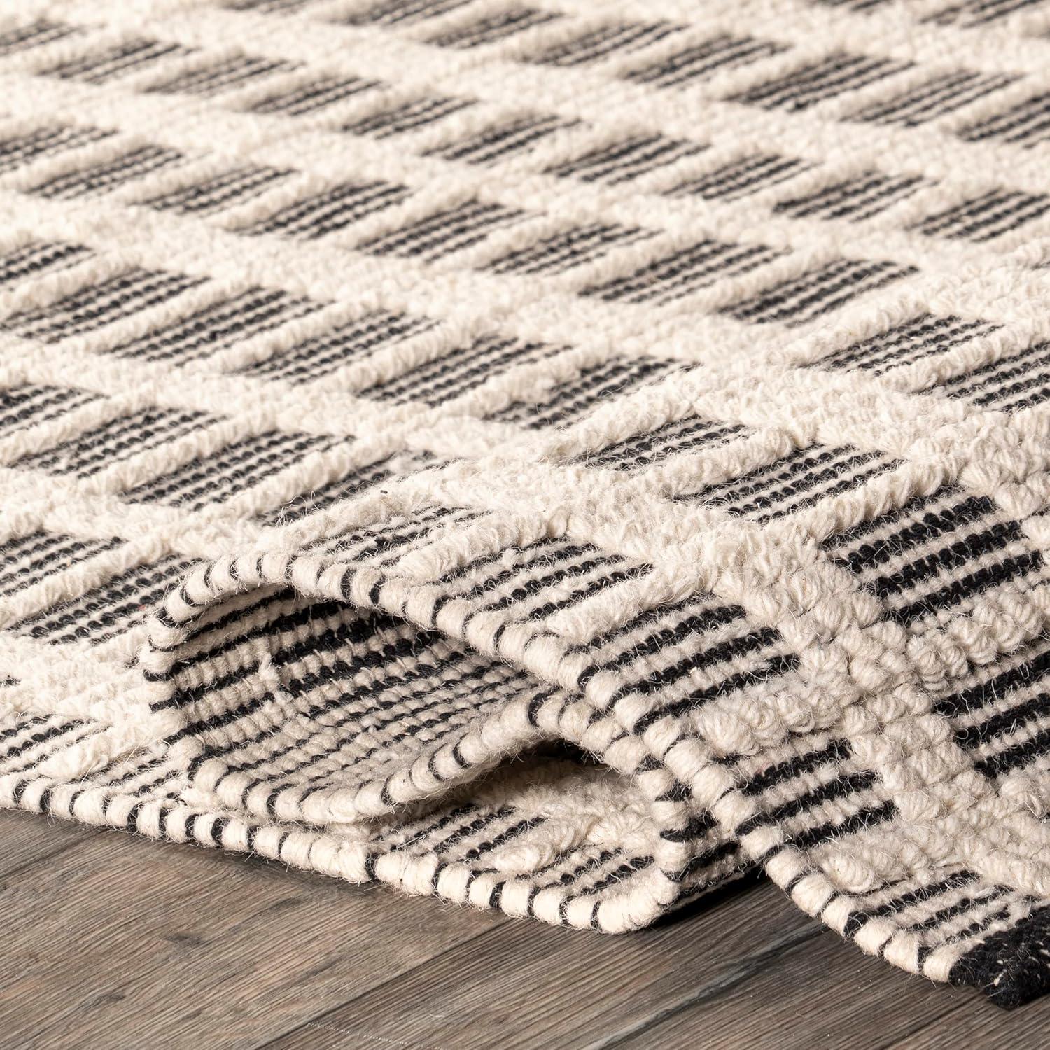 Arvin Olano x Rugs USA Arvin Olano x Rugs USA Parker Check Textured Ivory Area Rug