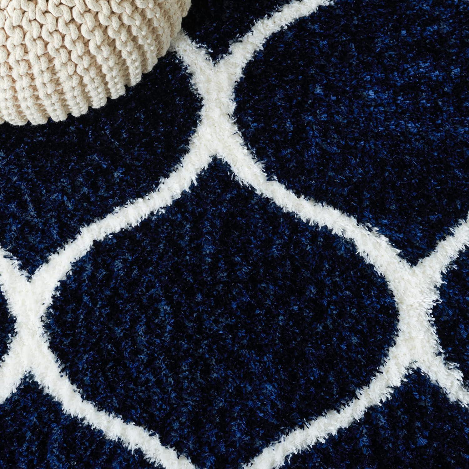 Red Barrel Studio® Tahoe Shag Performance Geometric Rug