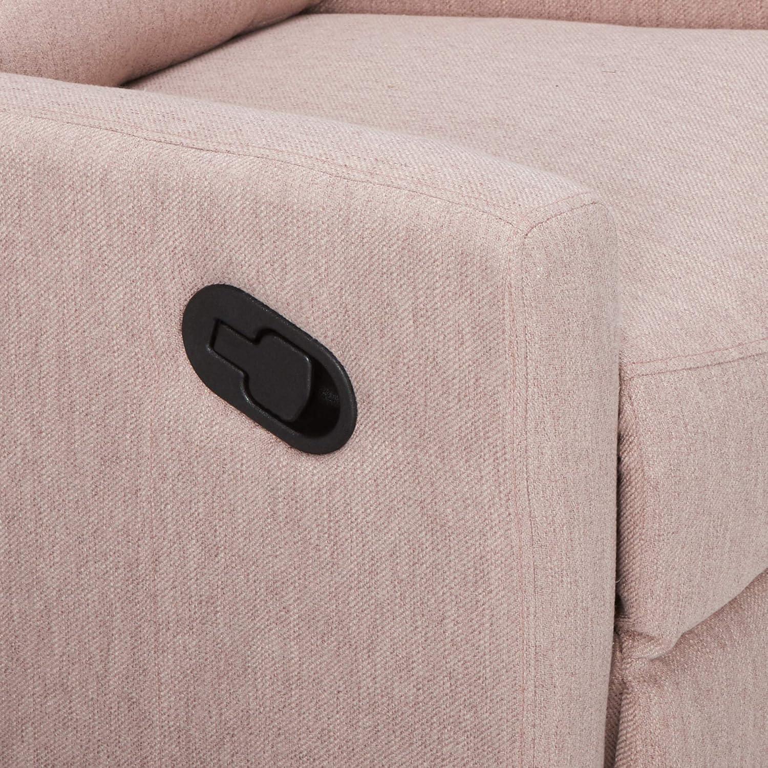 Woodglen Contemporary Glider Swivel Recliner Light Blush - Christopher Knight Home: Nursery-Suitable, Plush Comfort