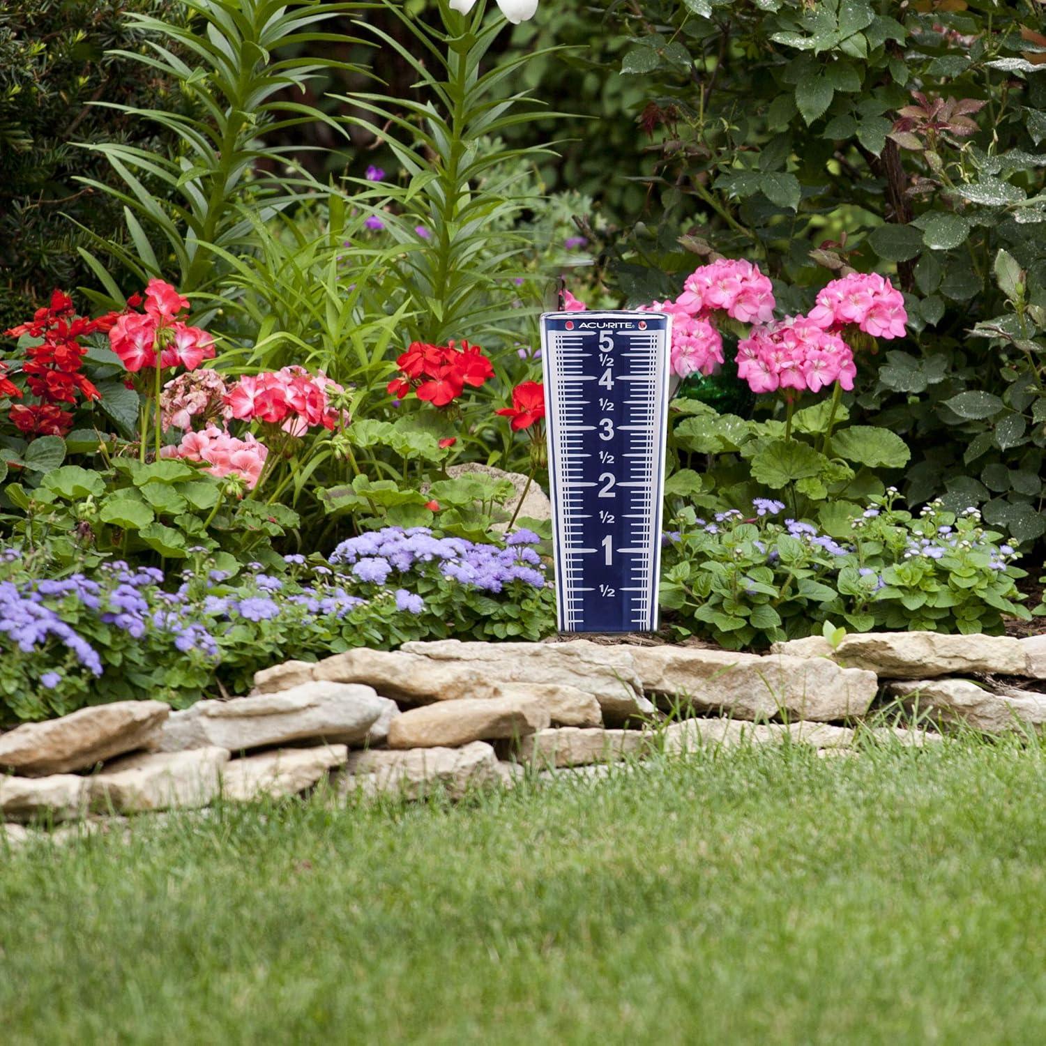 Clear Acrylic 5-Inch Easy-Read Outdoor Rain Gauge