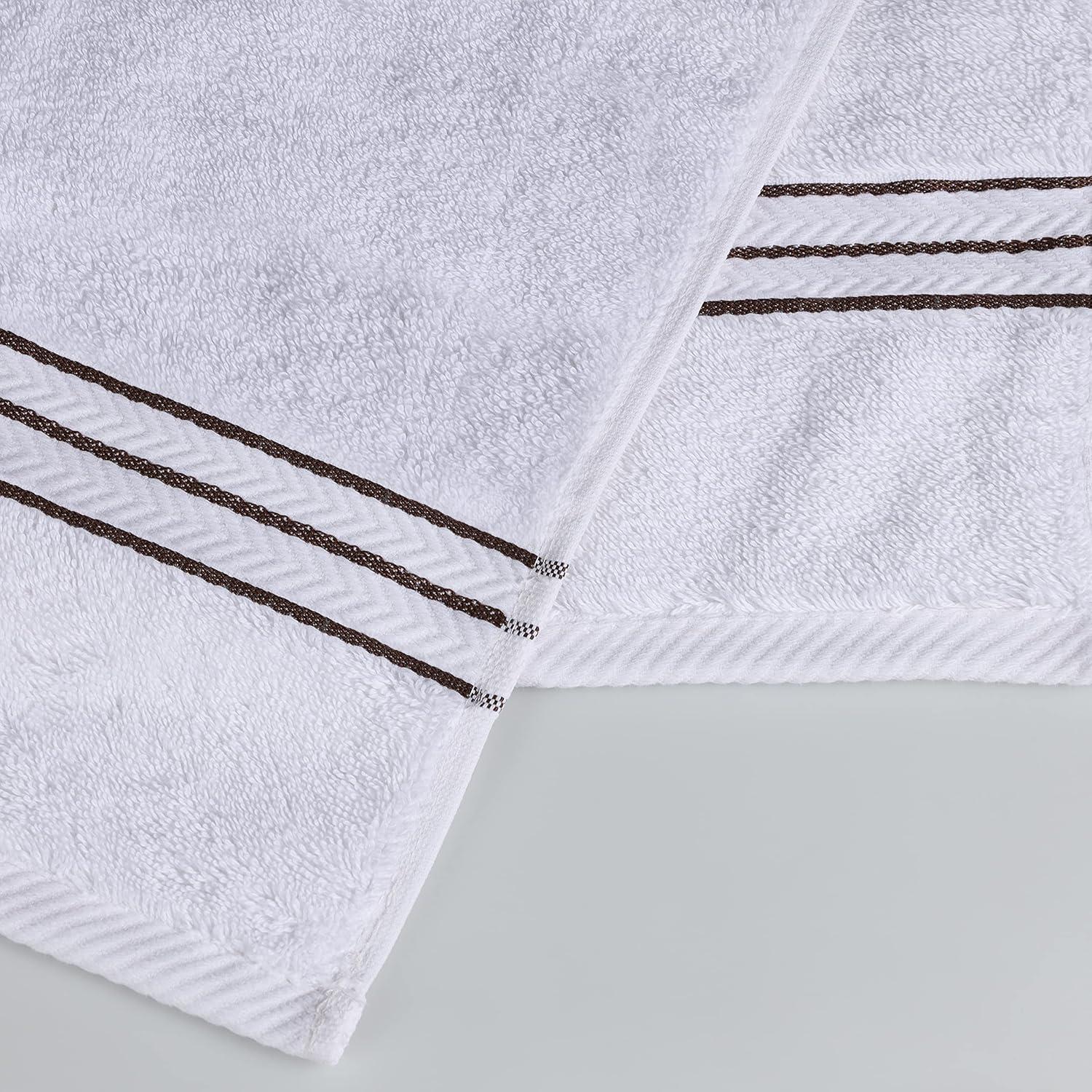 Superior Turkish Cotton Ultra-Plush Bath Towel Set of 4, Chocolate