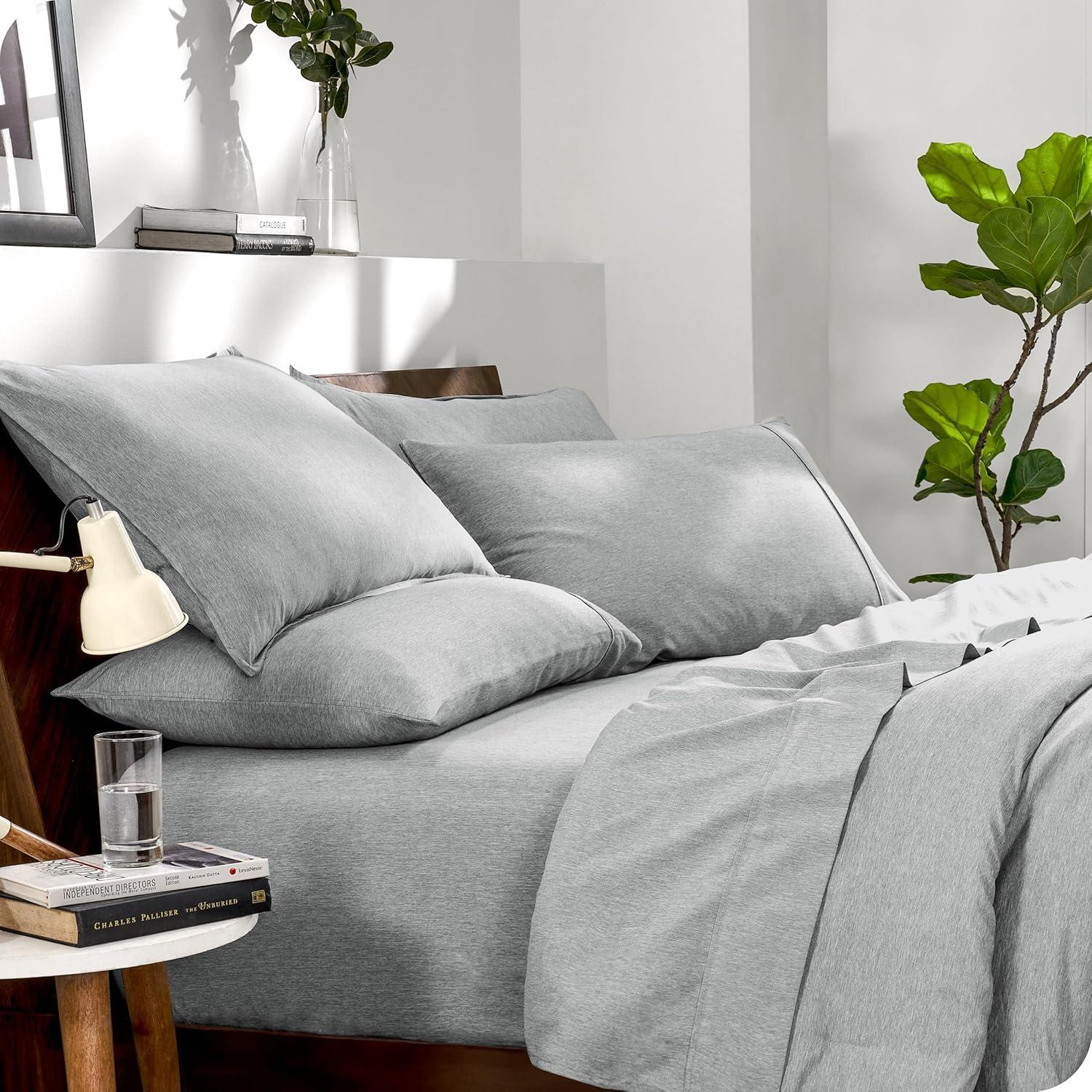 Full Double Brushed Bed in a Bag Heather Pewter by Bare Home