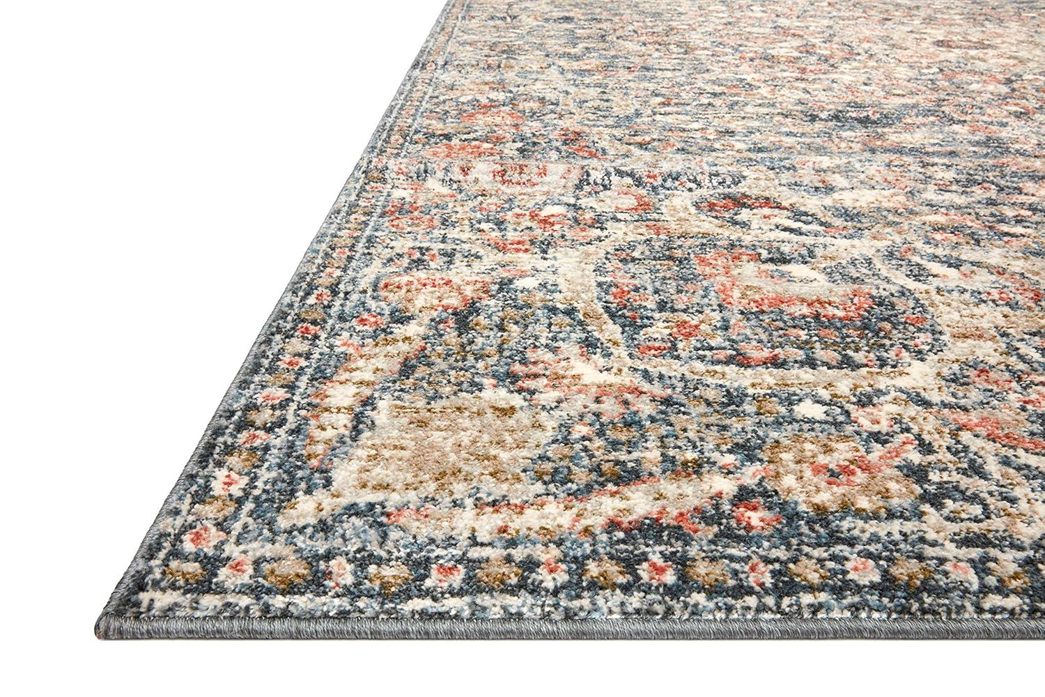 Loloi II Saban SAB-02 Oriental Blue / Spice Area Rug 7'-10" x 10'