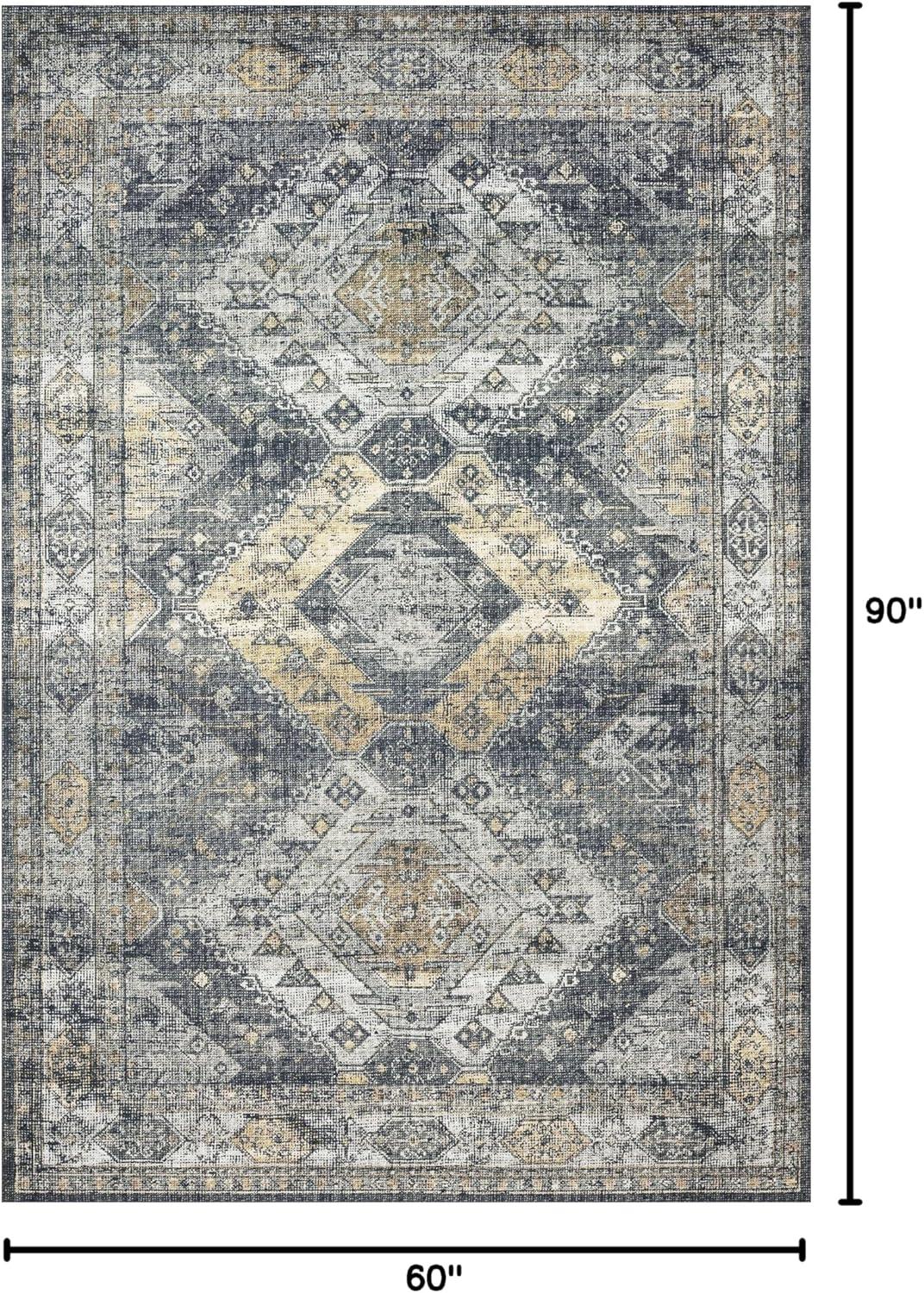 Loloi II Skye Oriental Graphite / Silver Area Rug