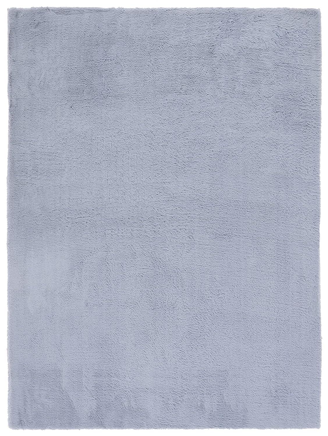 Faux Rabbit Fur FRF500 Power Loomed Machine Washable Indoor Area Rug - Light Grey - 6'x9' - Safavieh