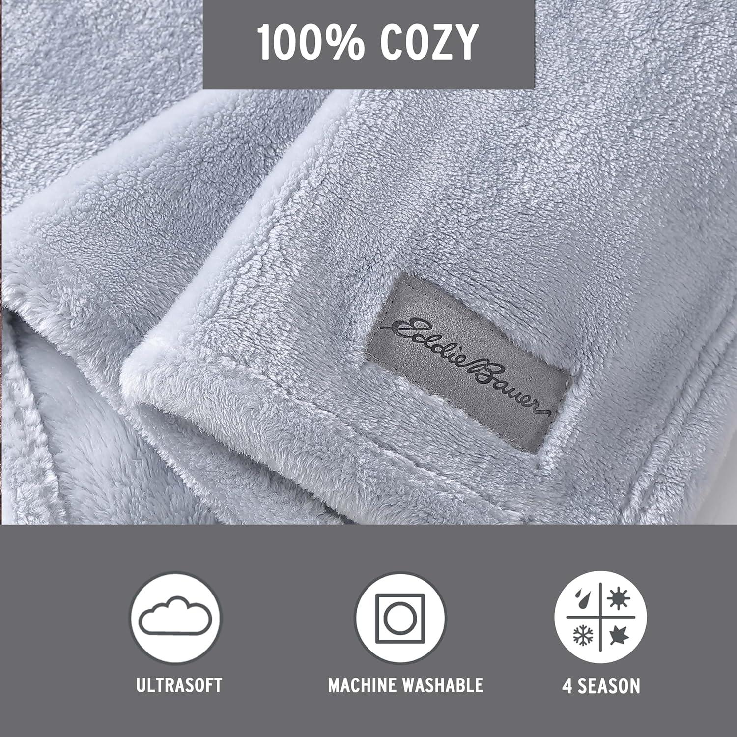 Eddie Bauer Eddie Bauer Ultra Lux Plush Solid Throw Blankets